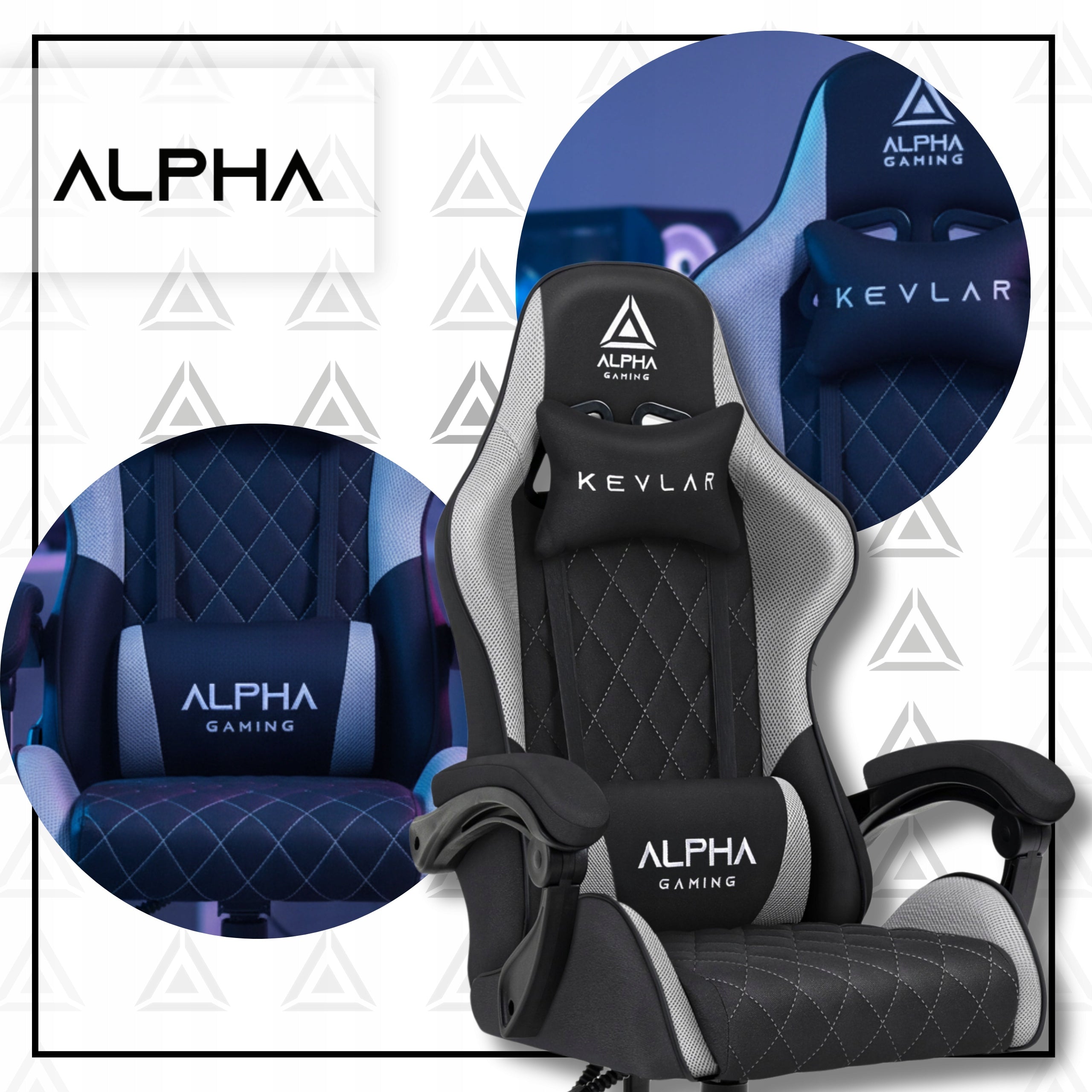 GAMING CHAIR ALPHA OFFICE GAMING CHAIR SWIVEL BUCKET MATERIAL Furniture depth 51 cm