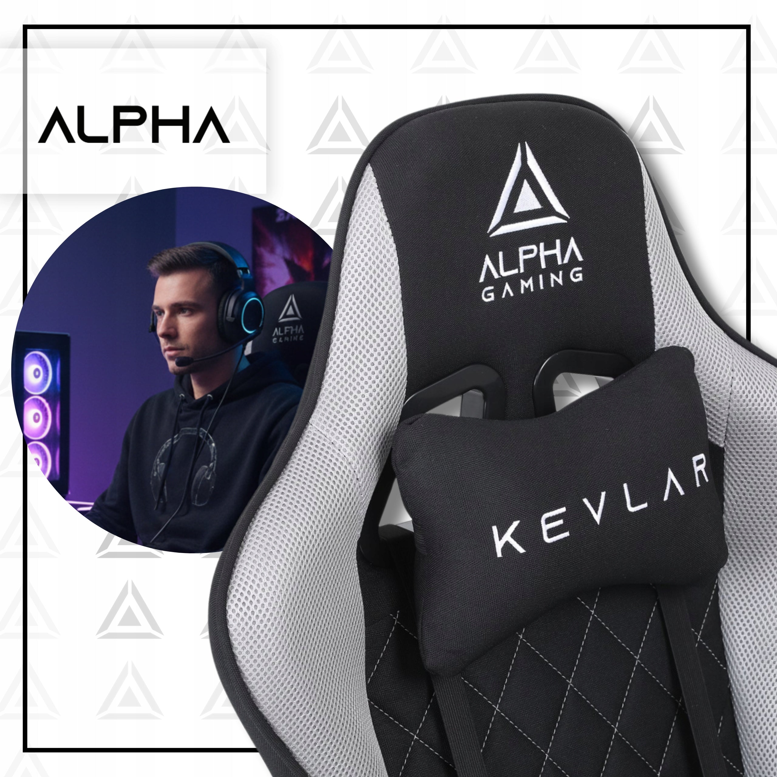 GAMING CHAIR ALPHA OFFICE GAMING CHAIR SWIVEL BUCKET MATERIAL Furniture width 62 cm