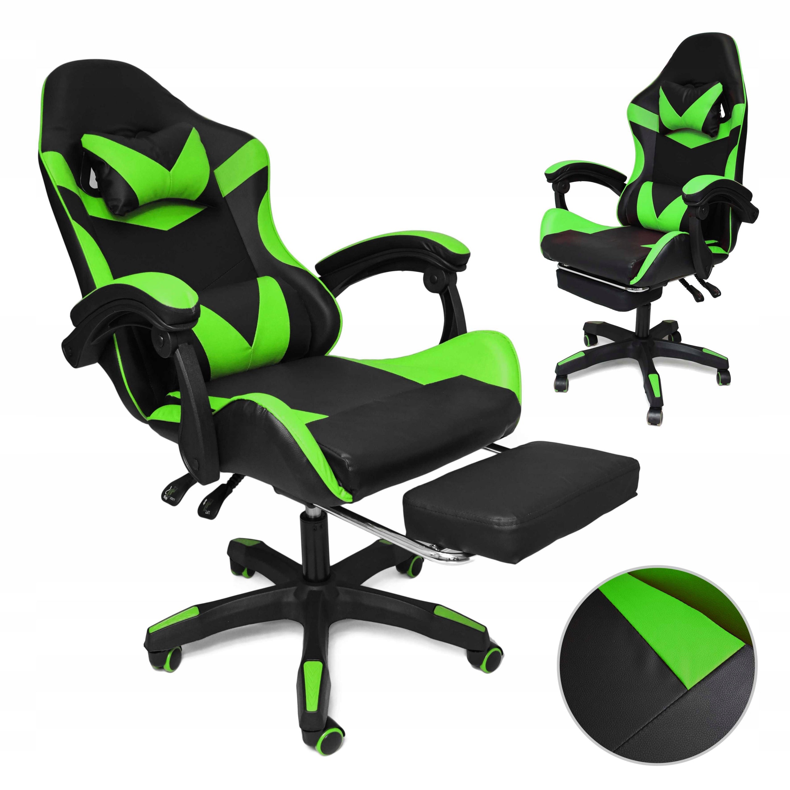 GAMING CHAIR COMPUTER SWIVEL FOR PLAYER WITH ERGONOMIC FOOTREST Upholstery color other color