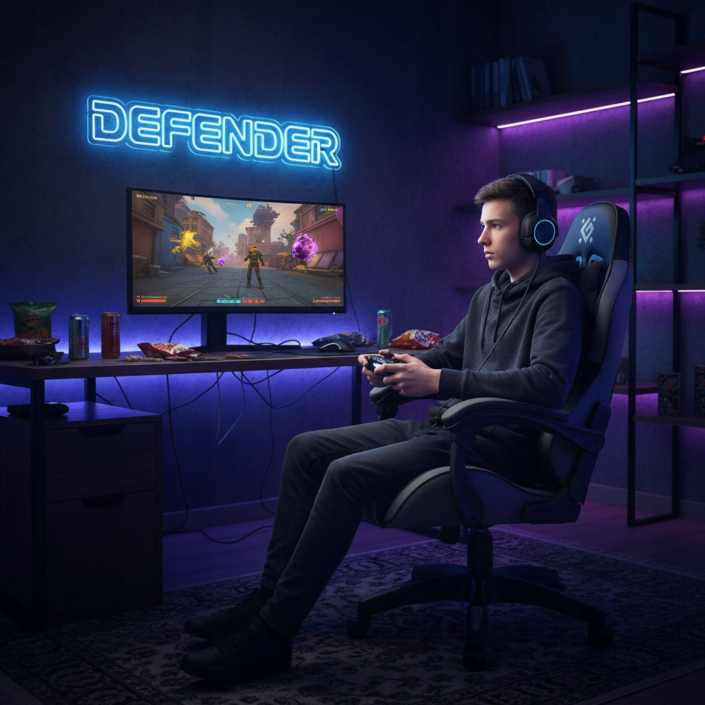 GAMING CHAIR DEFENDER OFFICE GAMING CHAIR SWIVEL Material GREY Model STRIDER