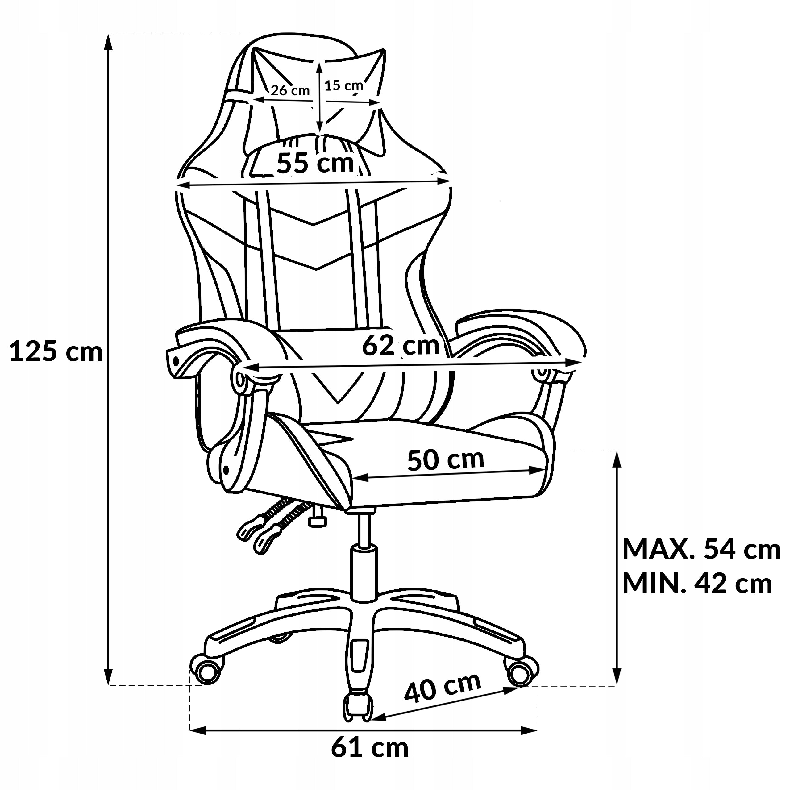 GAMING CHAIR GAMING OFFICE COMPUTER LUMBAR CUSHION KG109 PINK Manufacturer code 5.01.82942