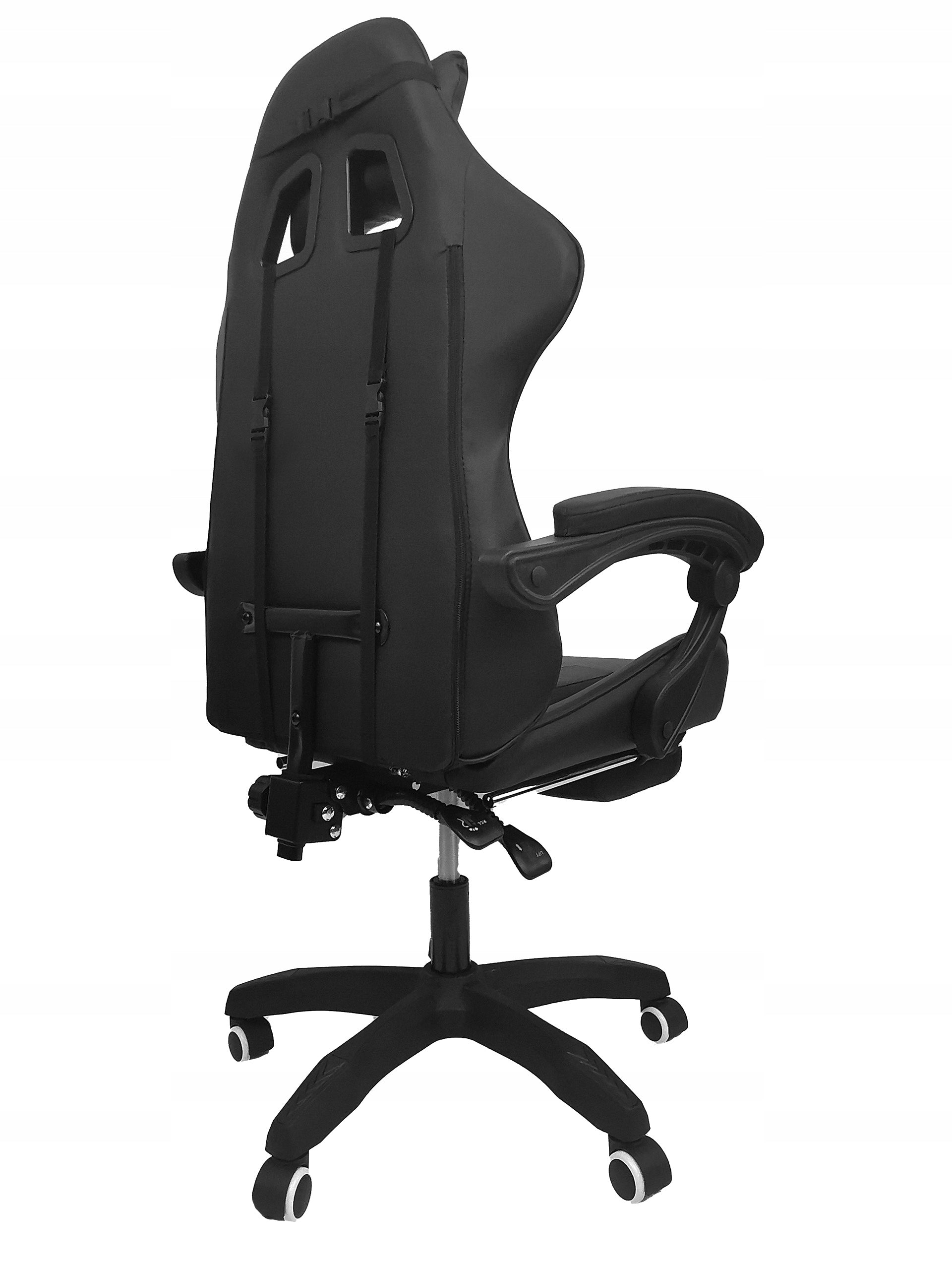 GAMING CHAIR GAMING OFFICE COMPUTER WITH MASSAGE FOOTREST KG104 BLACK Furniture height 125 cm