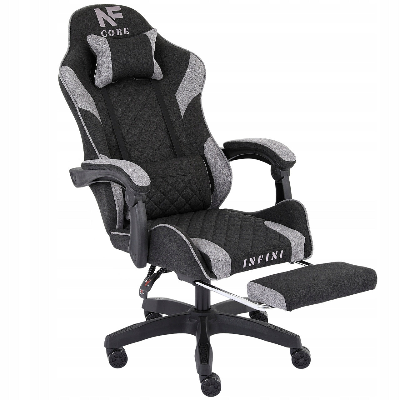 GAMING CHAIR MATERIAL ADJUSTABLE INFINI CORE BLACK DESK CHAIR Furniture height 122 cm