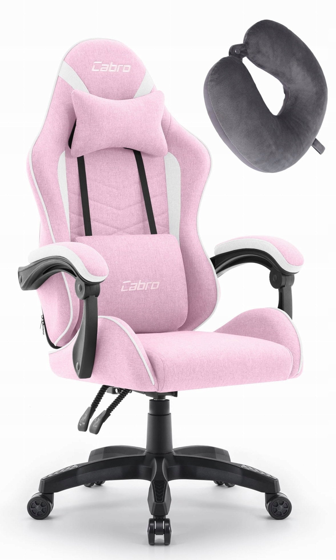 GAMING CHAIR MATERIAL CABRO C500 PINK WHITE FABRIC Packaging status original