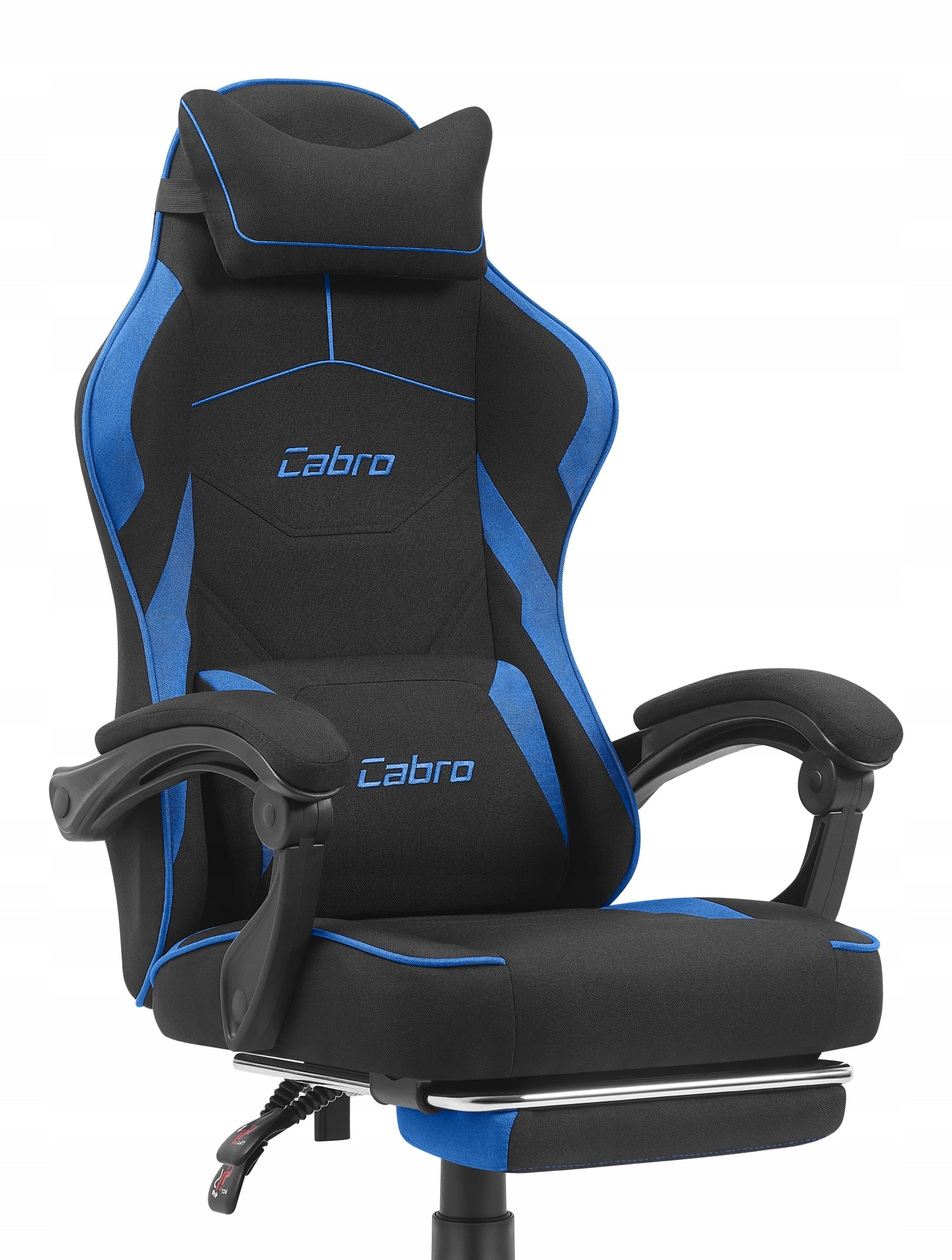 GAMING CHAIR MATERIAL CABRO C502 BLACK BLUE FABRIC