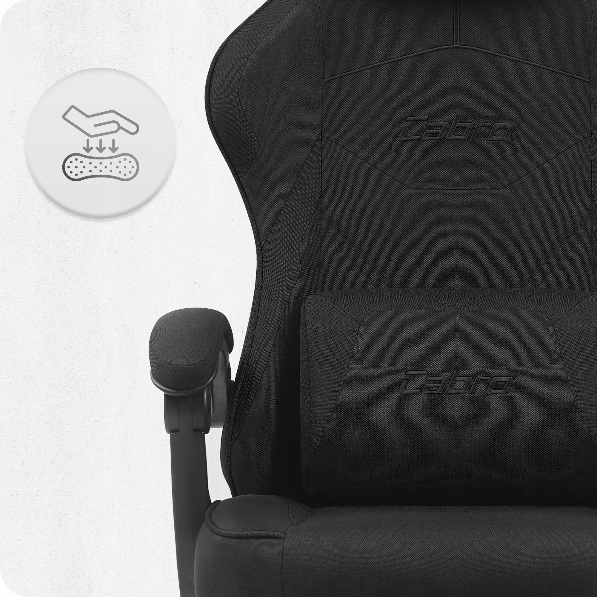 GAMING CHAIR MATERIAL CABRO C502 BLACK Furniture height 125 cm