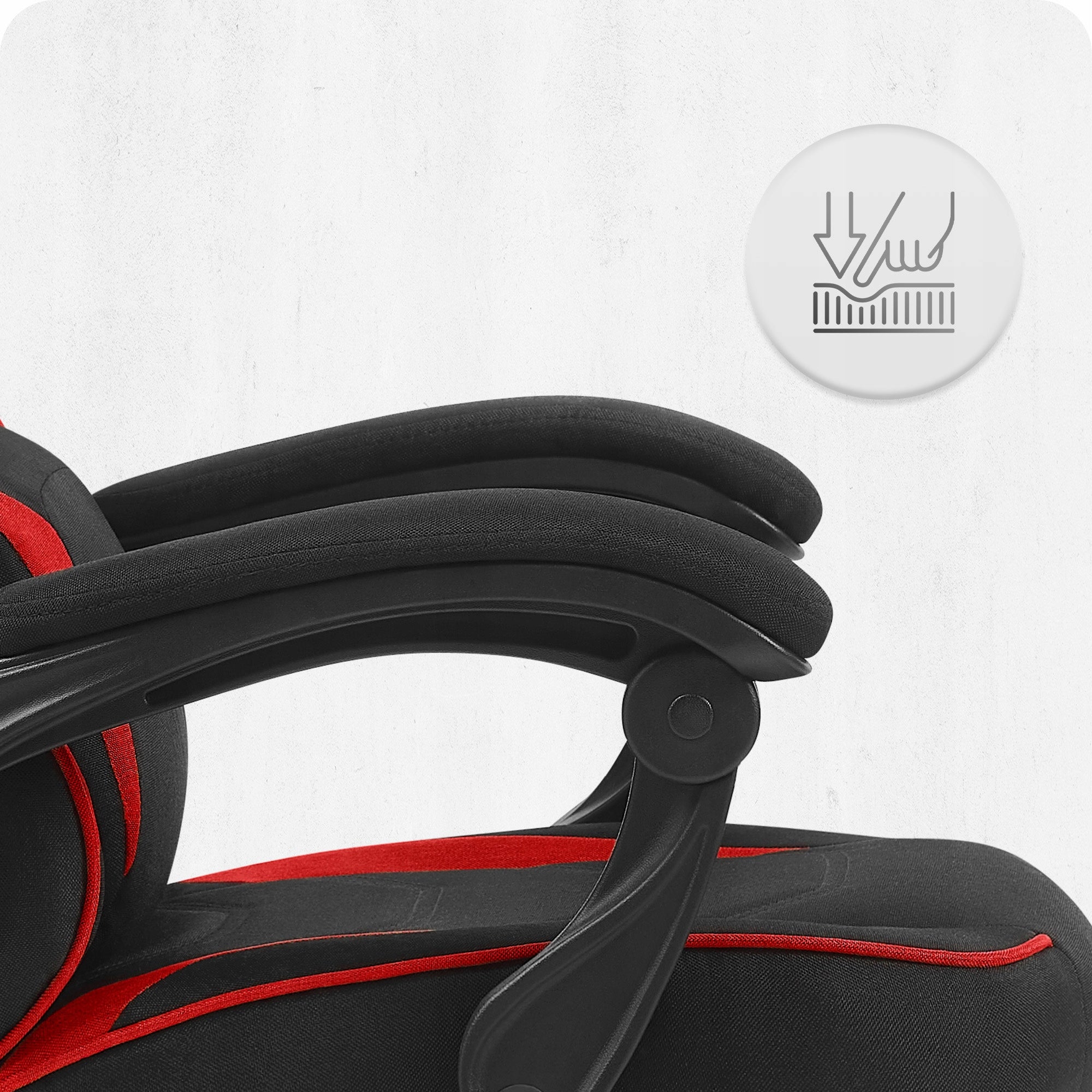 GAMING CHAIR MATERIAL CABRO C502 BLACK RED FABRIC Furniture depth 54 cm