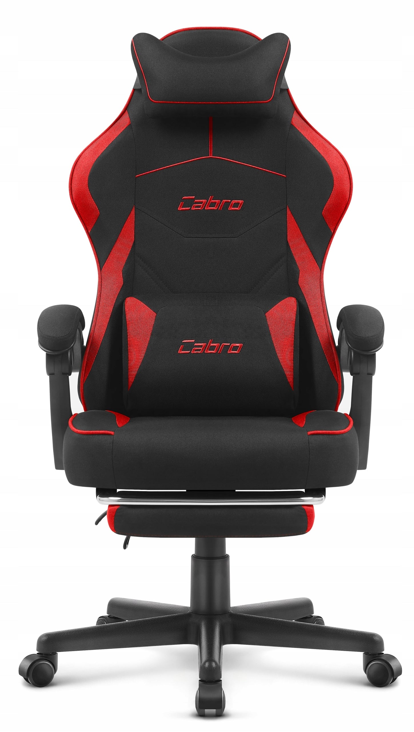 GAMING CHAIR MATERIAL CABRO C502 BLACK RED FABRIC Packaging status original