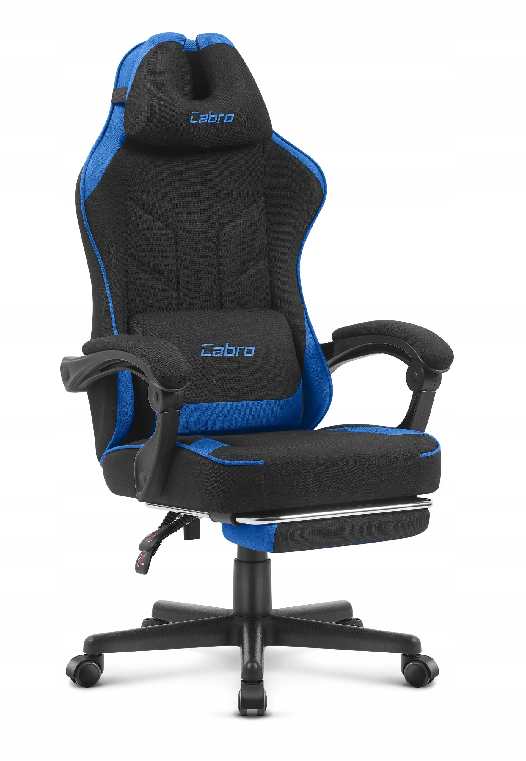 GAMING CHAIR MATERIAL CABRO C504 BLACK BLUE FABRIC EAN (GTIN) 5907196010262
