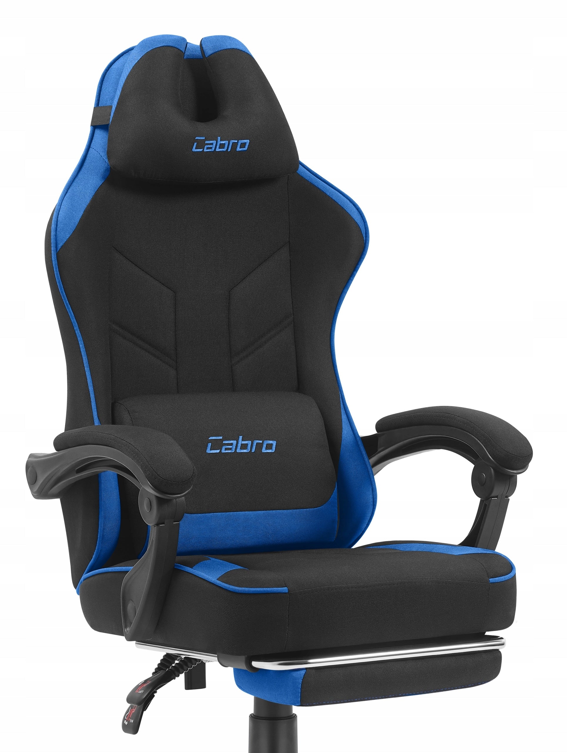 GAMING CHAIR MATERIAL CABRO C504 BLACK BLUE FABRIC