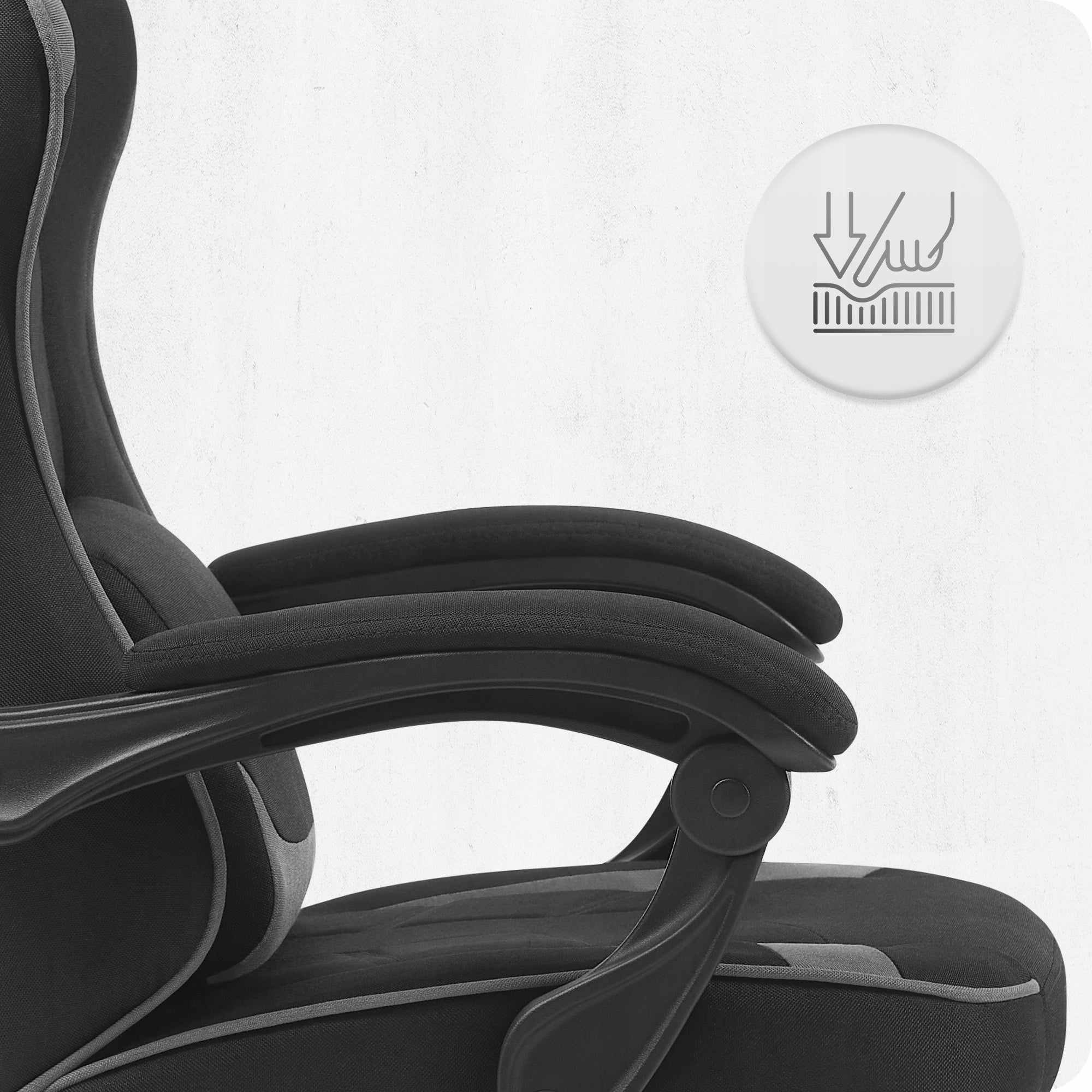 GAMING CHAIR MATERIAL CABRO C504 BLACK GREY FABRIC Furniture width 60 cm