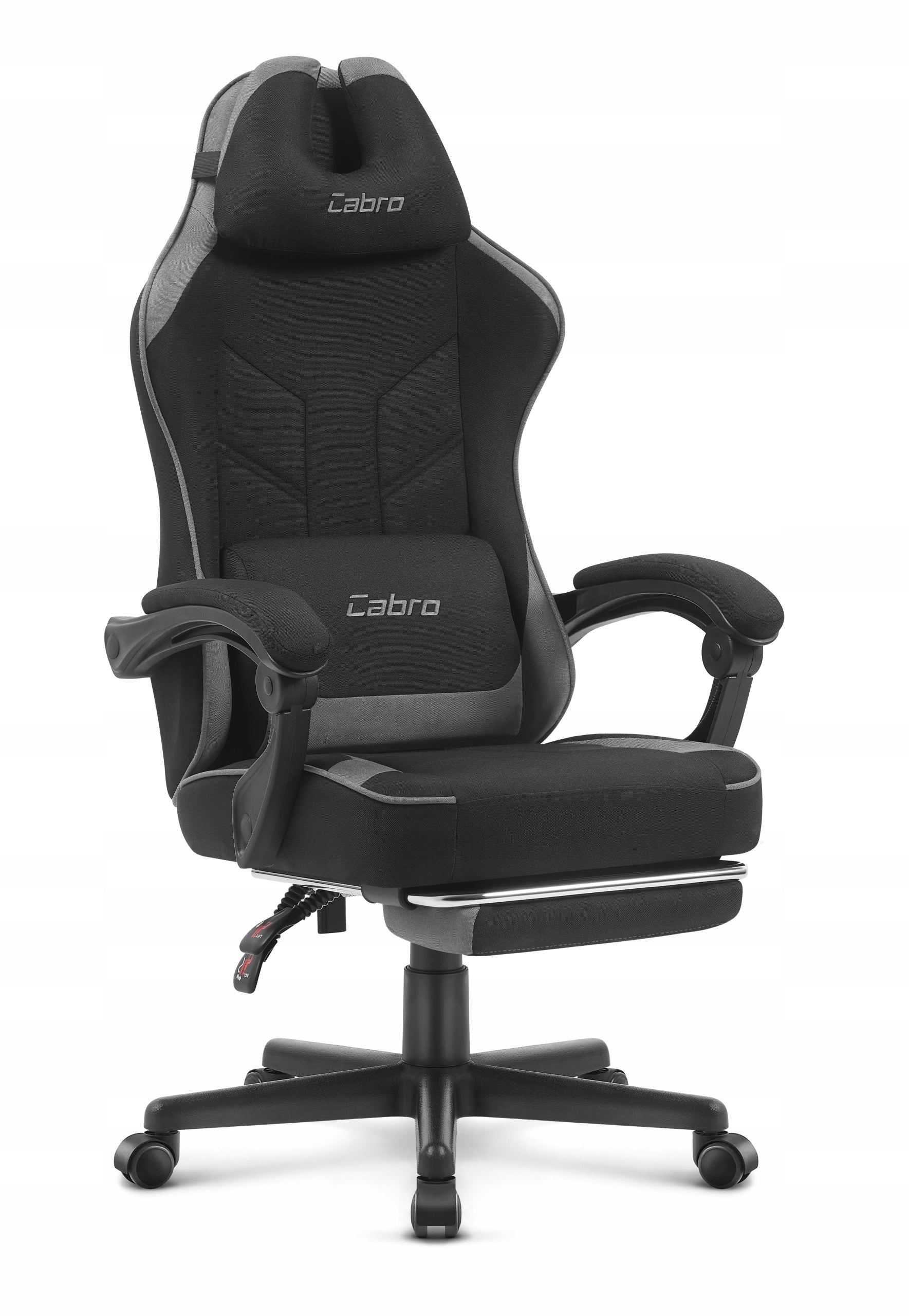 GAMING CHAIR MATERIAL CABRO C504 BLACK GREY FABRIC Manufacturer code 5907196010248