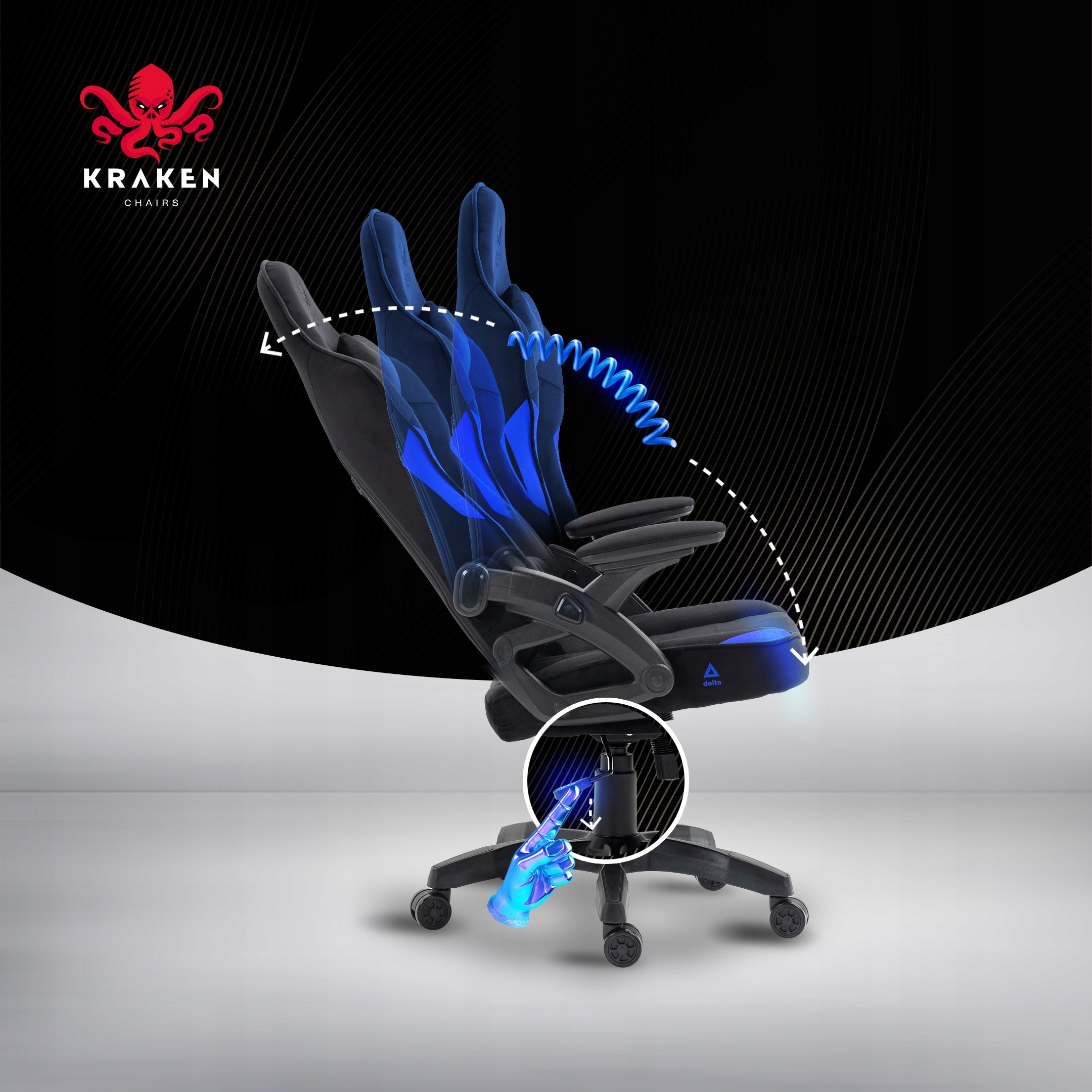 GAMING CHAIR OFFICE SWIVEL CHAIR FOR DESK Furniture width 60 cm