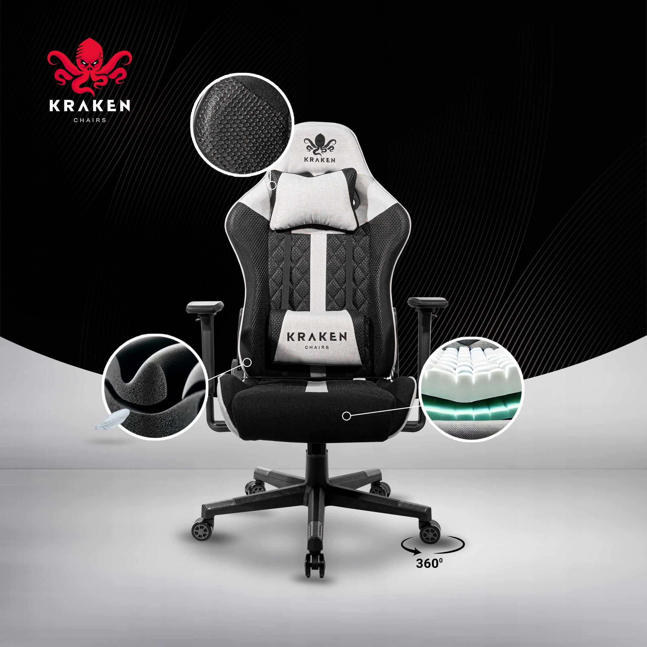 GAMING CHAIR OFFICE SWIVEL CHAIR FOR DESK KRAKEN CHAIRS Manufacturer code 5907564507547