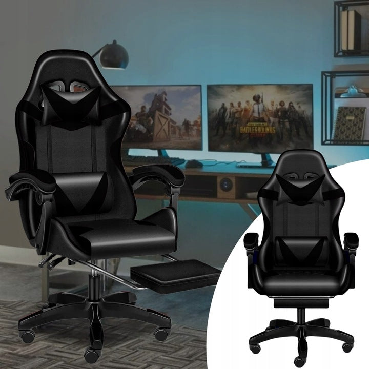 GAMING CHAIR OFFICE SWIVEL CHAIR FOR DESK Manufacturer code fotel biurowy gamingowy czarny