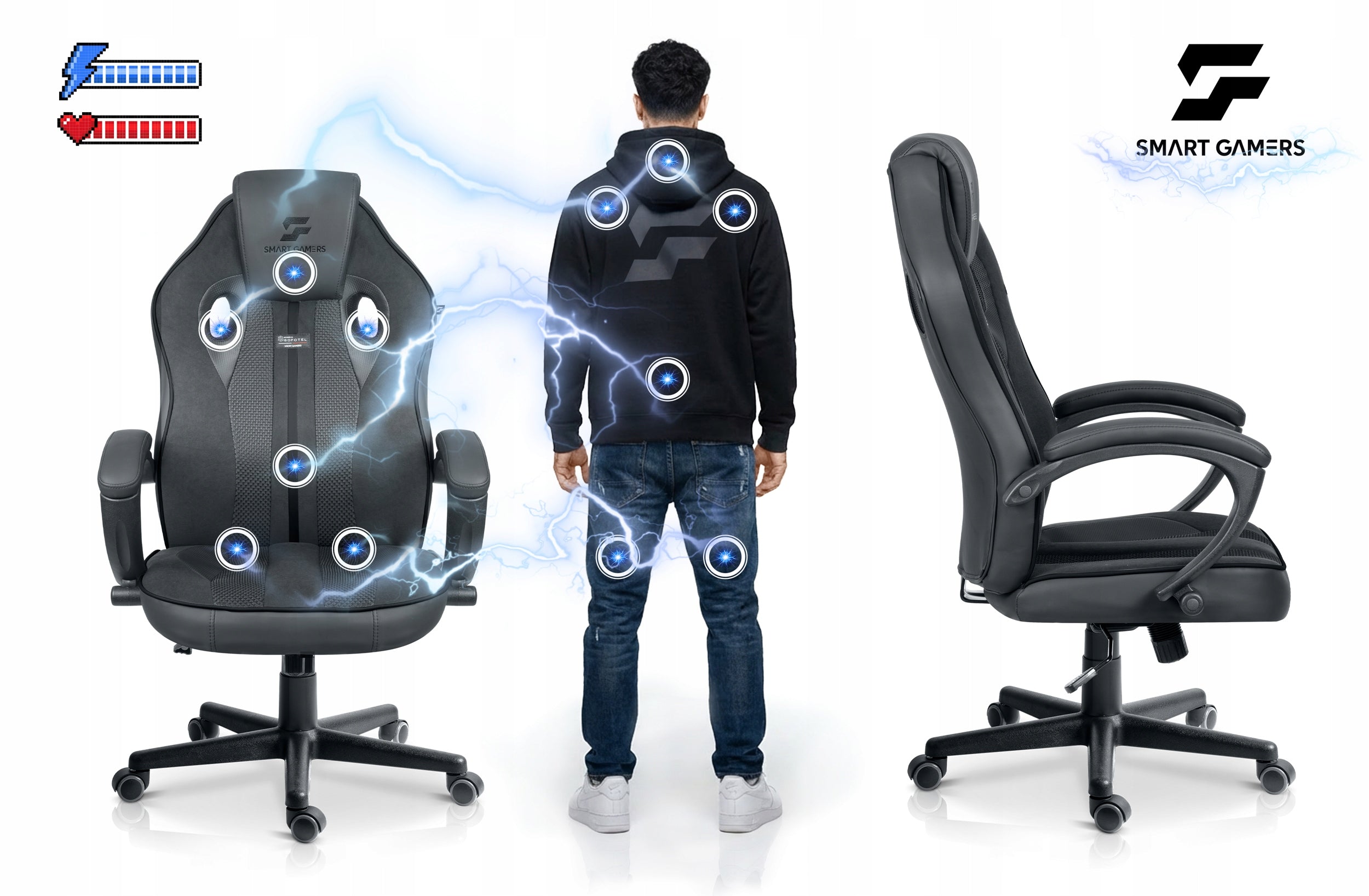 GAMING CHAIR SWIVEL BUCKET OFFICE PLAYER CHAIR SOFOTEL MASTER Packaging status original