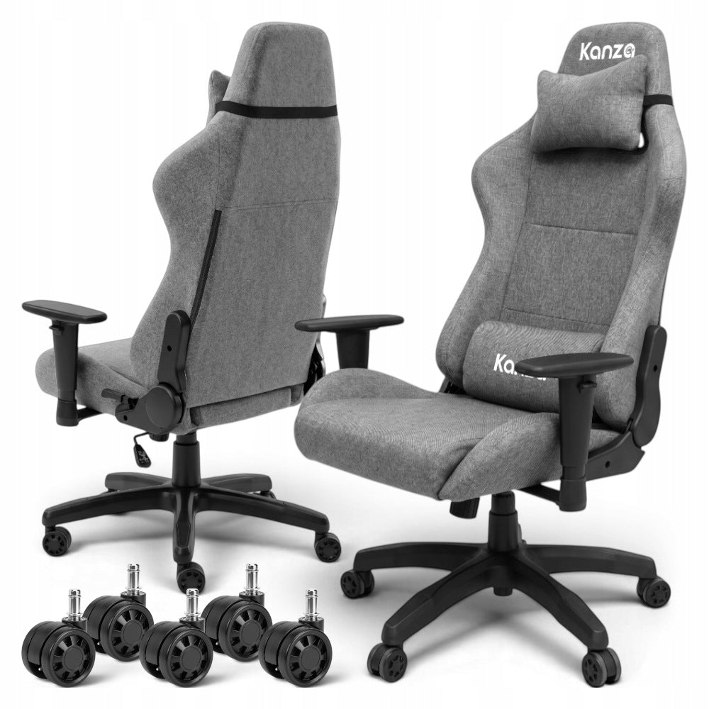 GAMING CHAIR SWIVEL GAMING CHAIR BUCKET MATERIAL GREY