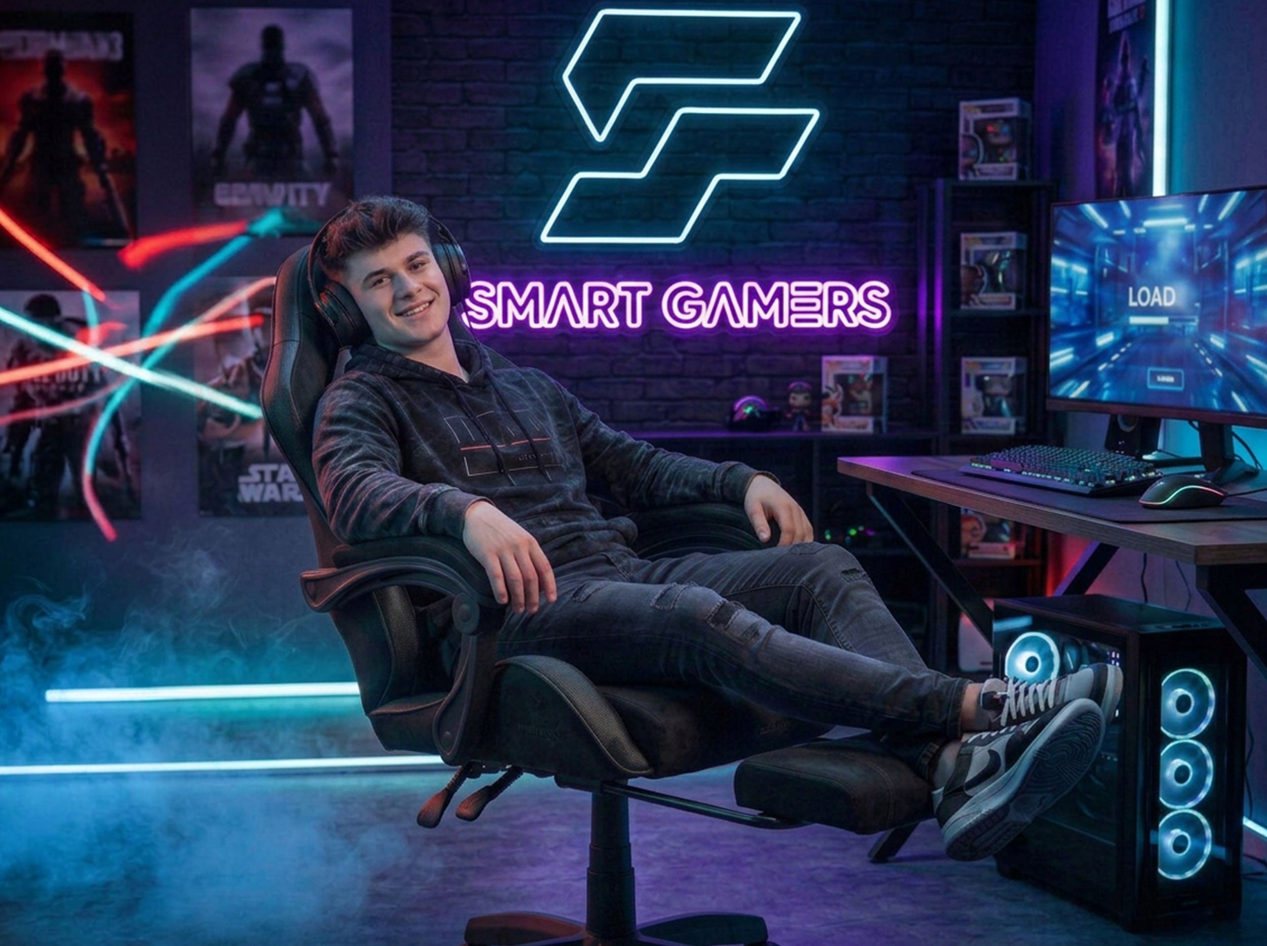 GAMING CHAIR SWIVEL GAMING CHAIR WITH BUCKET FOOTREST SOFOTEL Furniture depth 66 cm