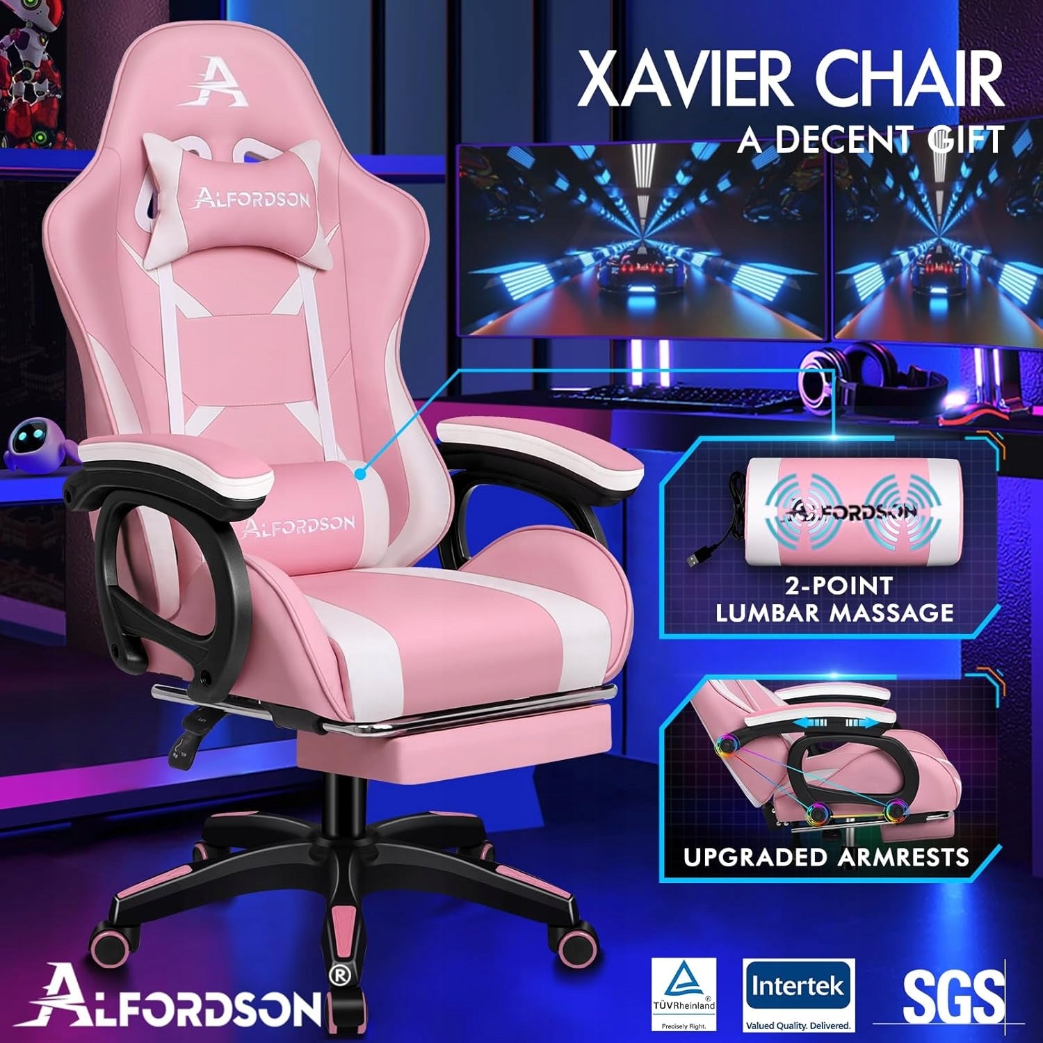 GAMING CHAIR WITH POINT MASSAGE AND BACKREST ADJUSTMENT Manufacturer code krzesbiurk7