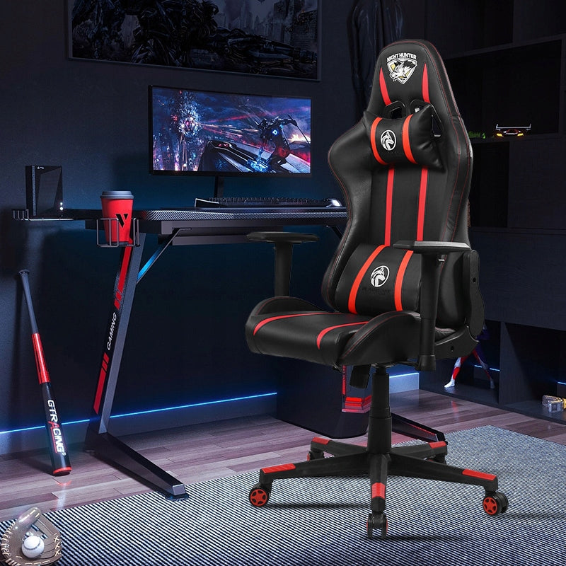 GAMING Chair+Computer Massage SWIVEL Office Adjustable ARMRESTS Packaging status original