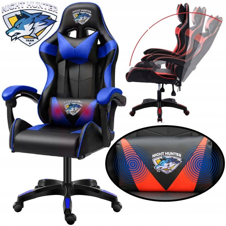 GAMING Chair with Back Massage Computer Gaming Chair SWIVEL! Brand Cerlo