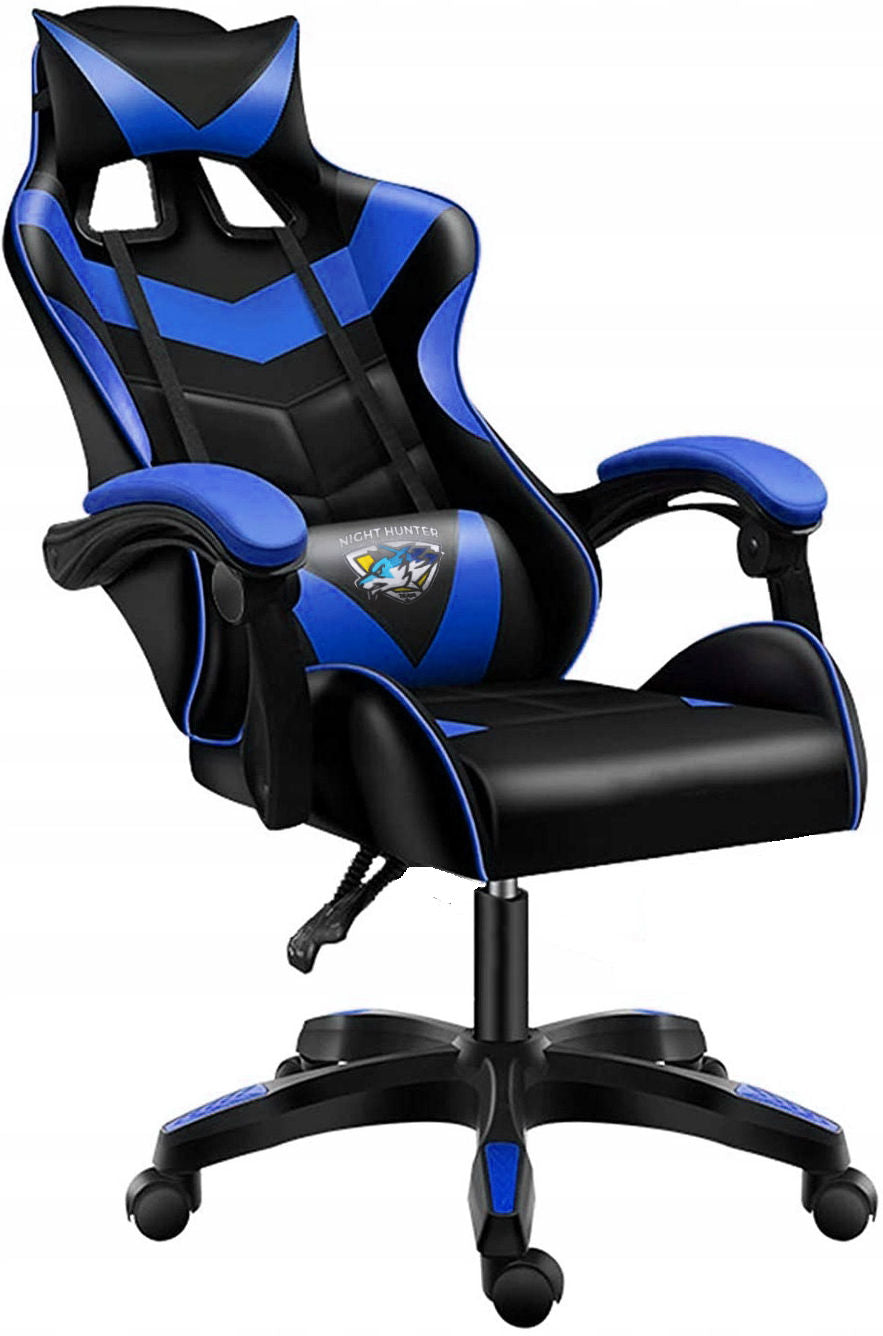 GAMING Chair with Back Massage Computer Gaming Chair SWIVEL! Manufacturer code FOX-1 NIEBIESKO-CZARNY