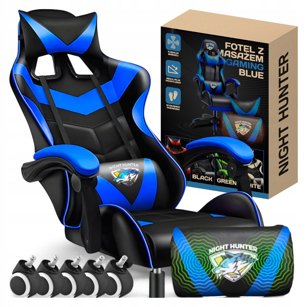 GAMING Chair with Back Massage Computer Gaming Chair SWIVEL!