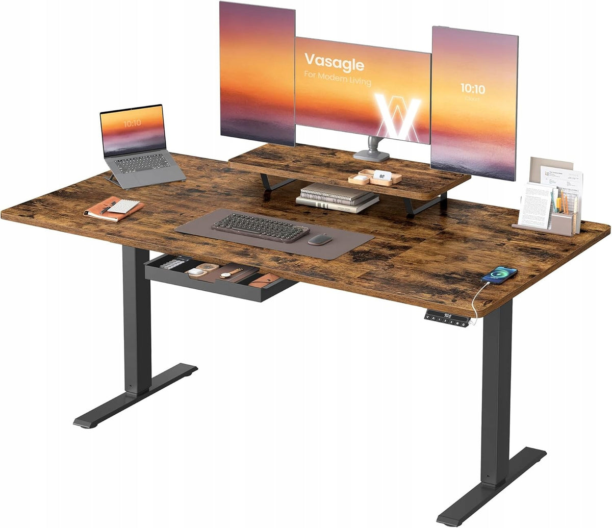 GAMING DESK ELECTRICALLY ADJUSTABLE ERGONOMIC STRAIGHT 160x80x72-120