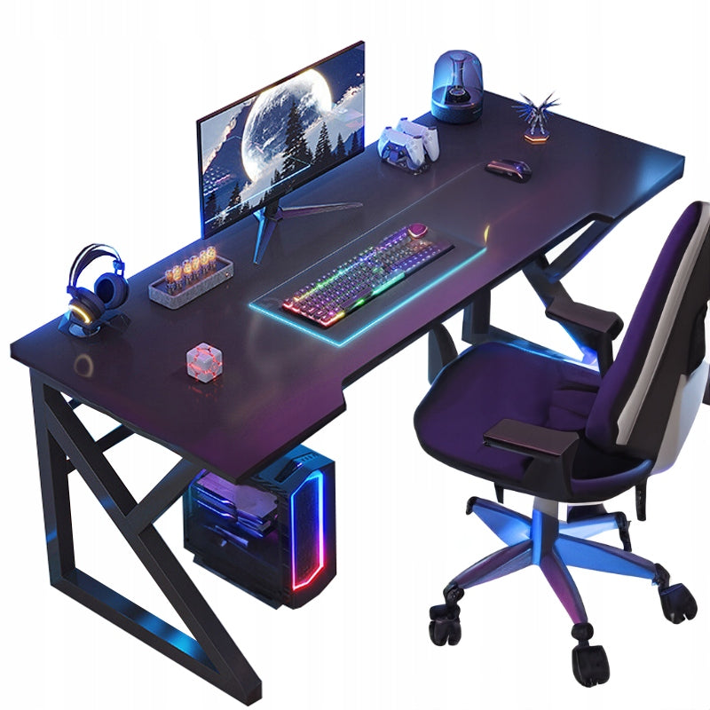 GAMING DESK GAMING TABLE FOR GAMING COMPUTER BLACK LARGE LOFT