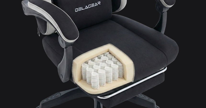 GAMING OFFICE CHAIR DELAGEAR G 325 BLACK ROTATING MATERIAL Furniture width 62 cm