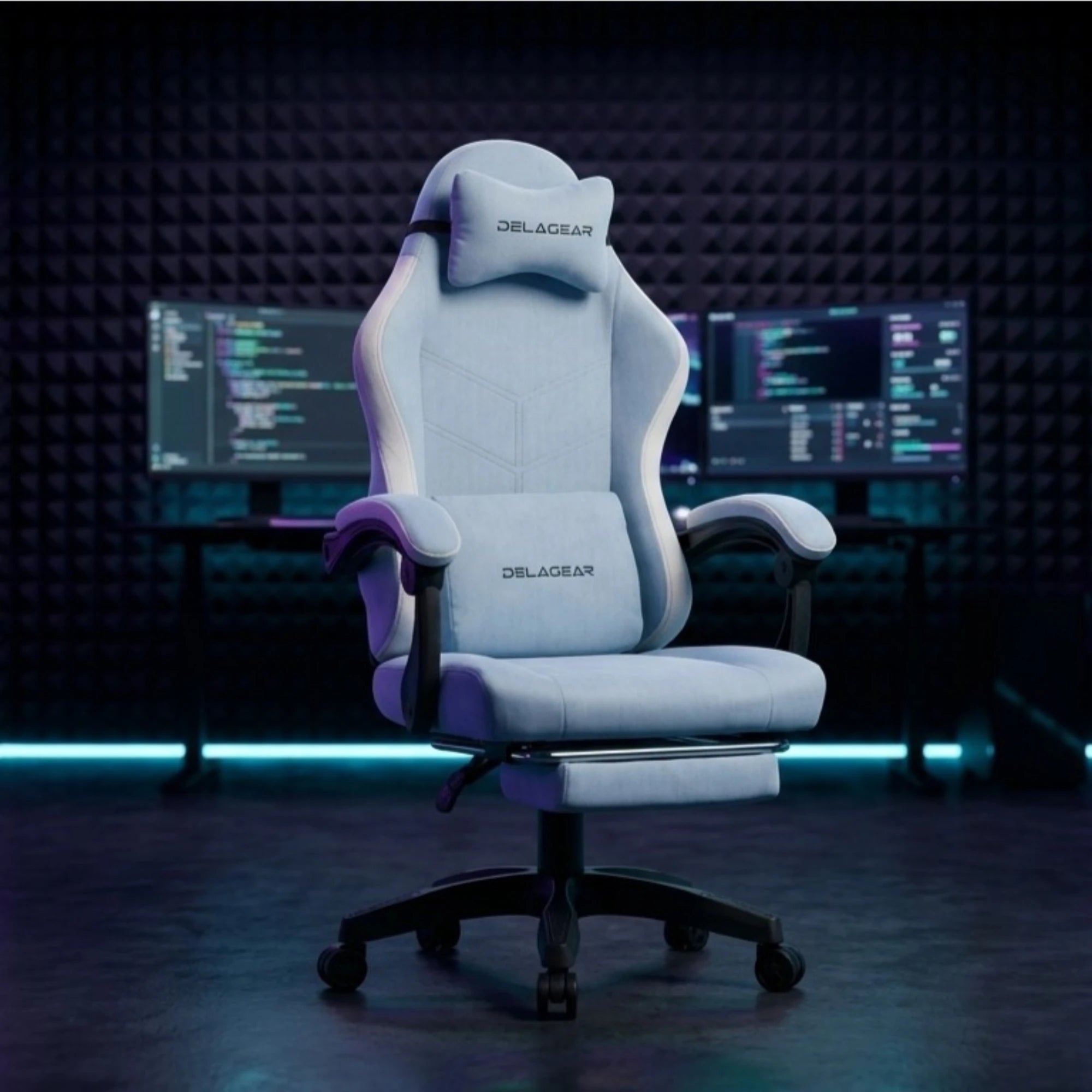 GAMING OFFICE CHAIR DELAGEAR G 325 BLUE ROTATING MATERIAL Brand Delagear