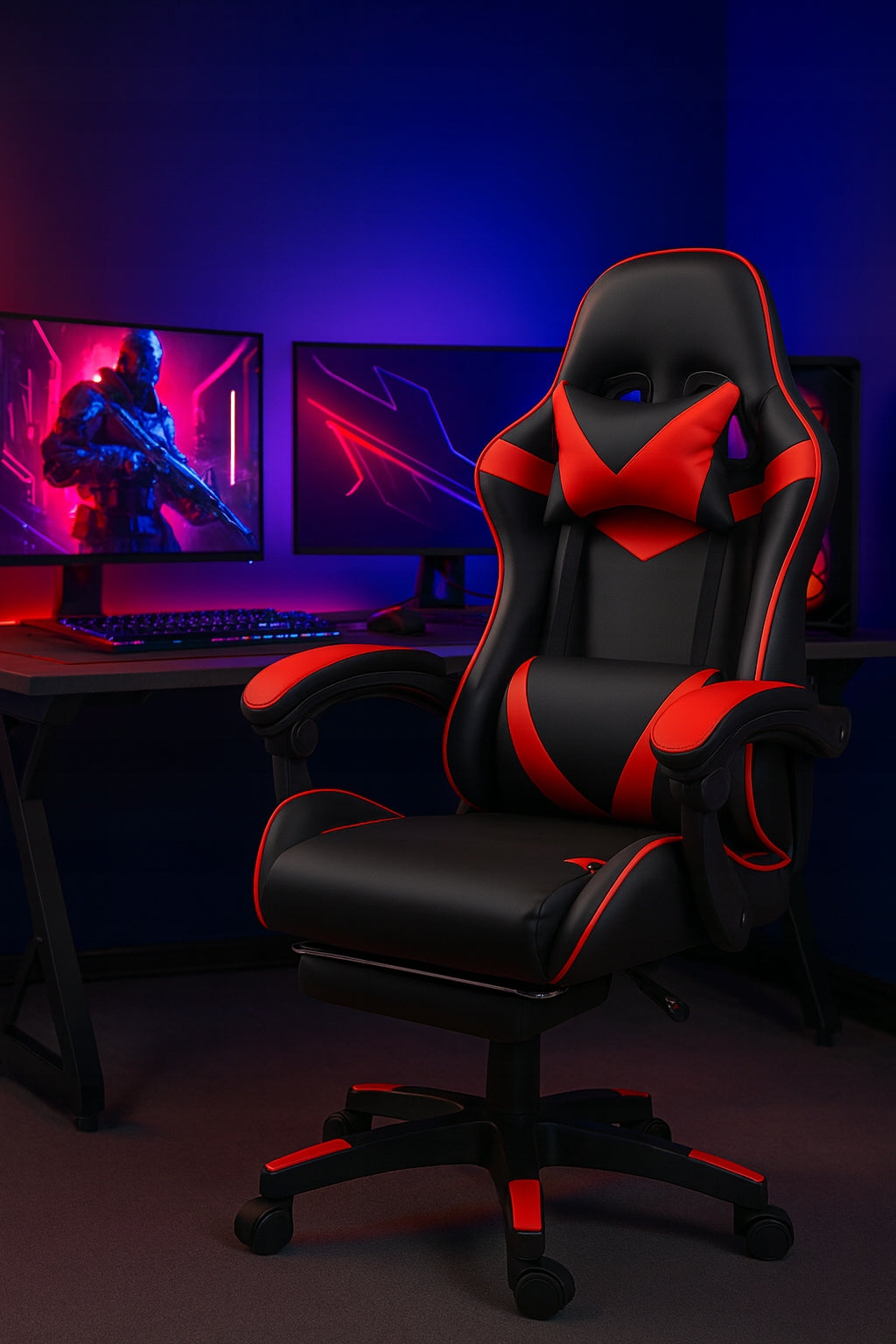 GAMING SWIVEL CHAIR OFFICE CHAIR SL-37A WITH FOOTREST Manufacturer code SL-37A