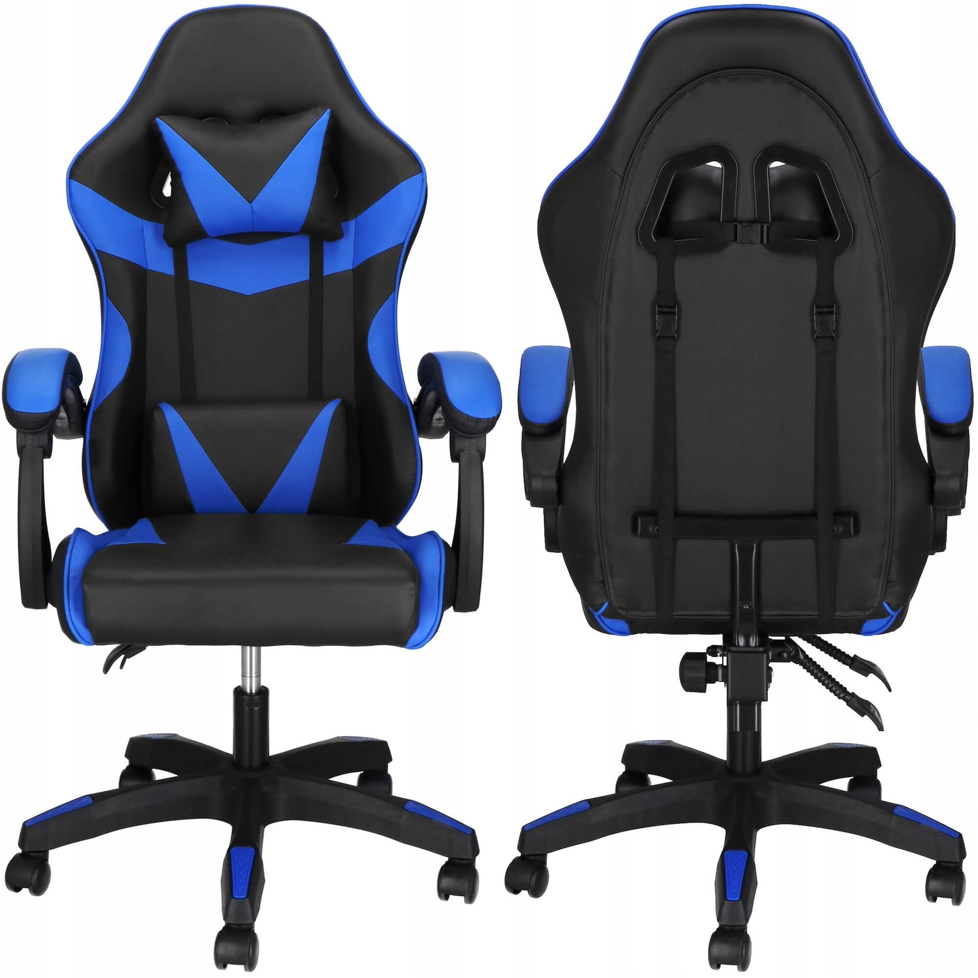 GAMING SWIVEL OFFICE CHAIR ADJUSTABLE ERGONOMIC FAUX LEATHER CUSHION Brand Springos