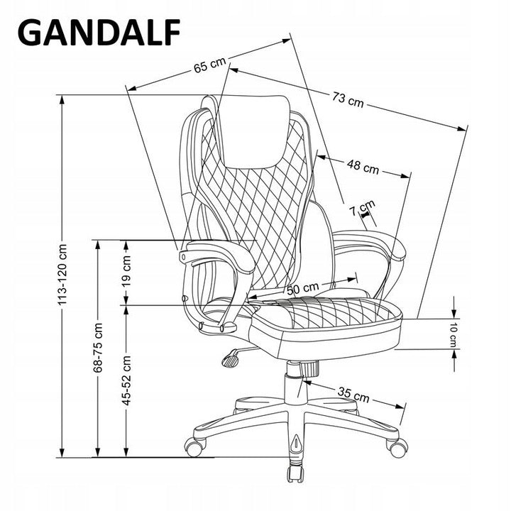 GANDALF office swivel chair black-ash EAN (GTIN) 5905248125100