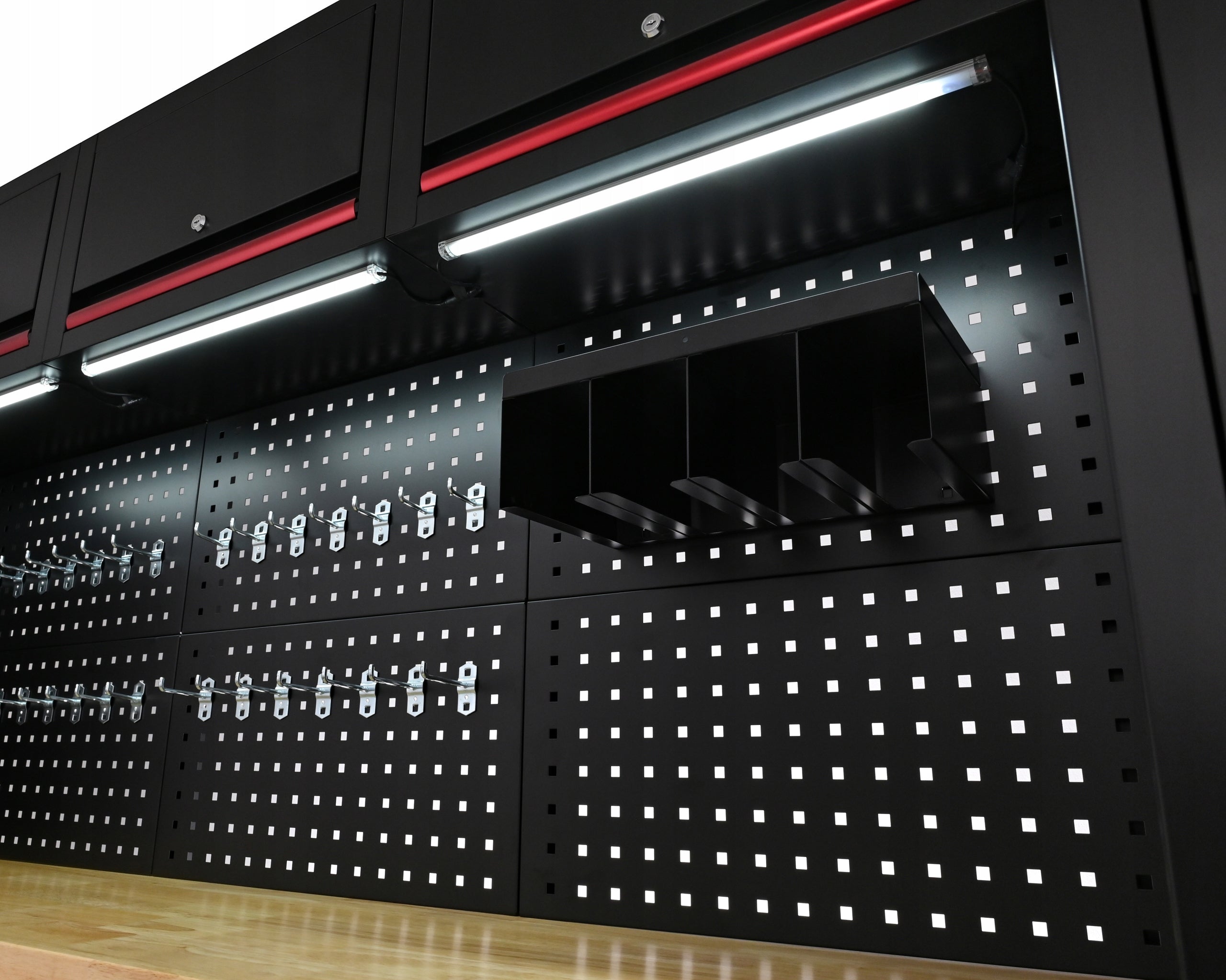 GARAGE FURNITURE WORKSHOP 8 LED MODULES 2x WORKSHOP TOOL CABINET Accessories included no