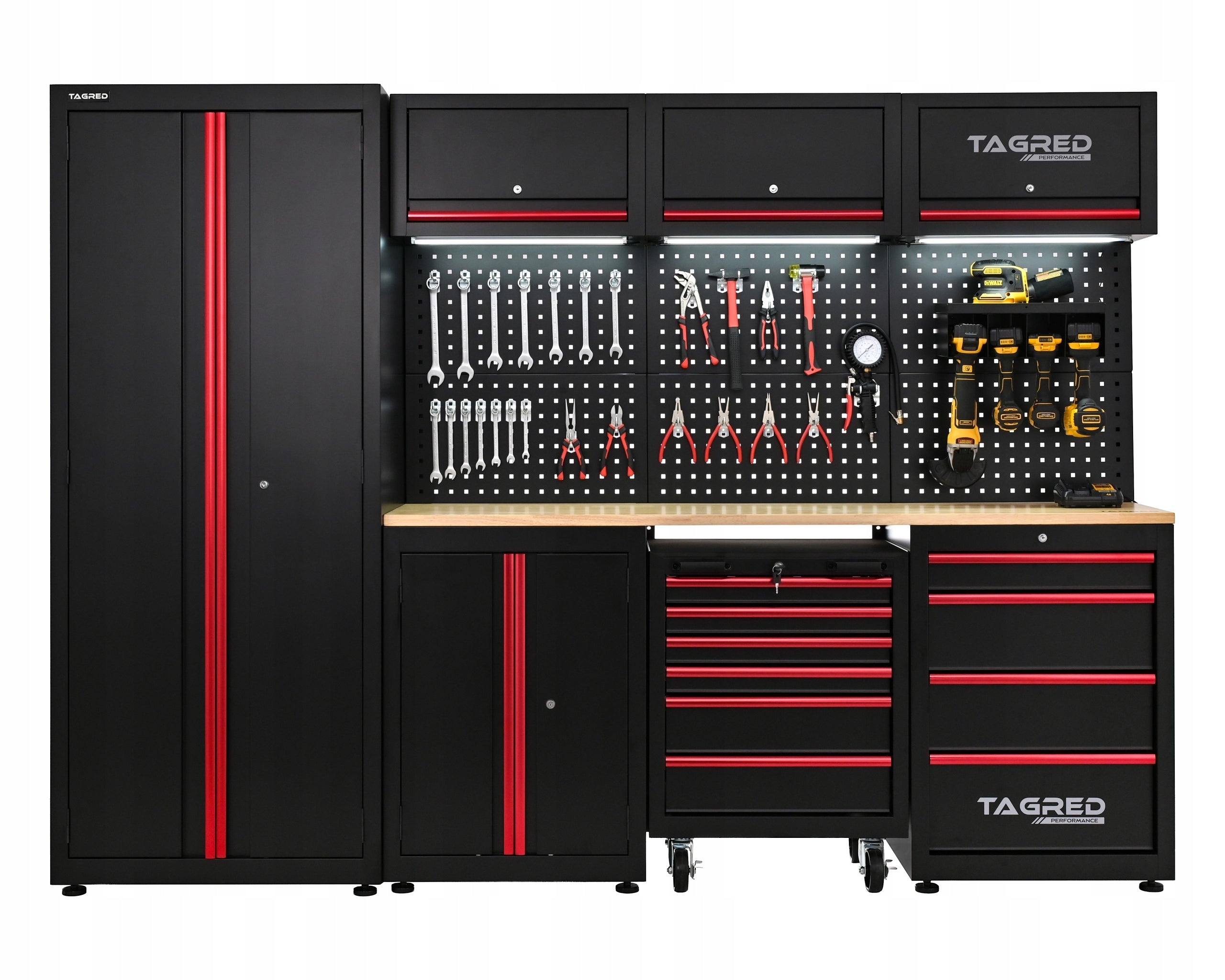 GARAGE FURNITURE WORKSHOP 8 MODULES LED TOOL CABINET FOR WORKSHOP Brand Tagred