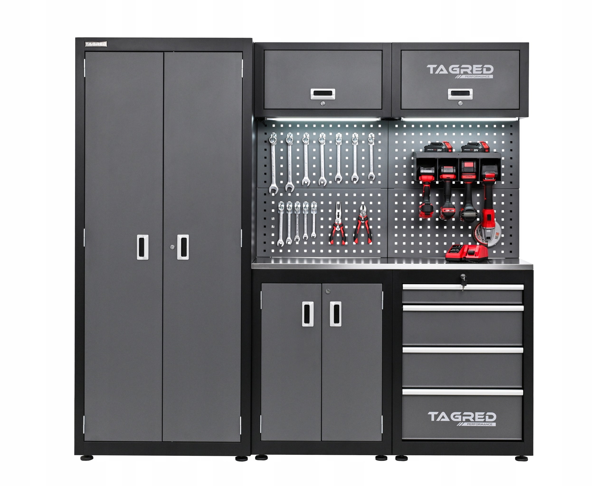 GARAGE FURNITURE WORKSHOP RACK TOOL CABINET WORKSHOP COUNTERTOP INOX 3D