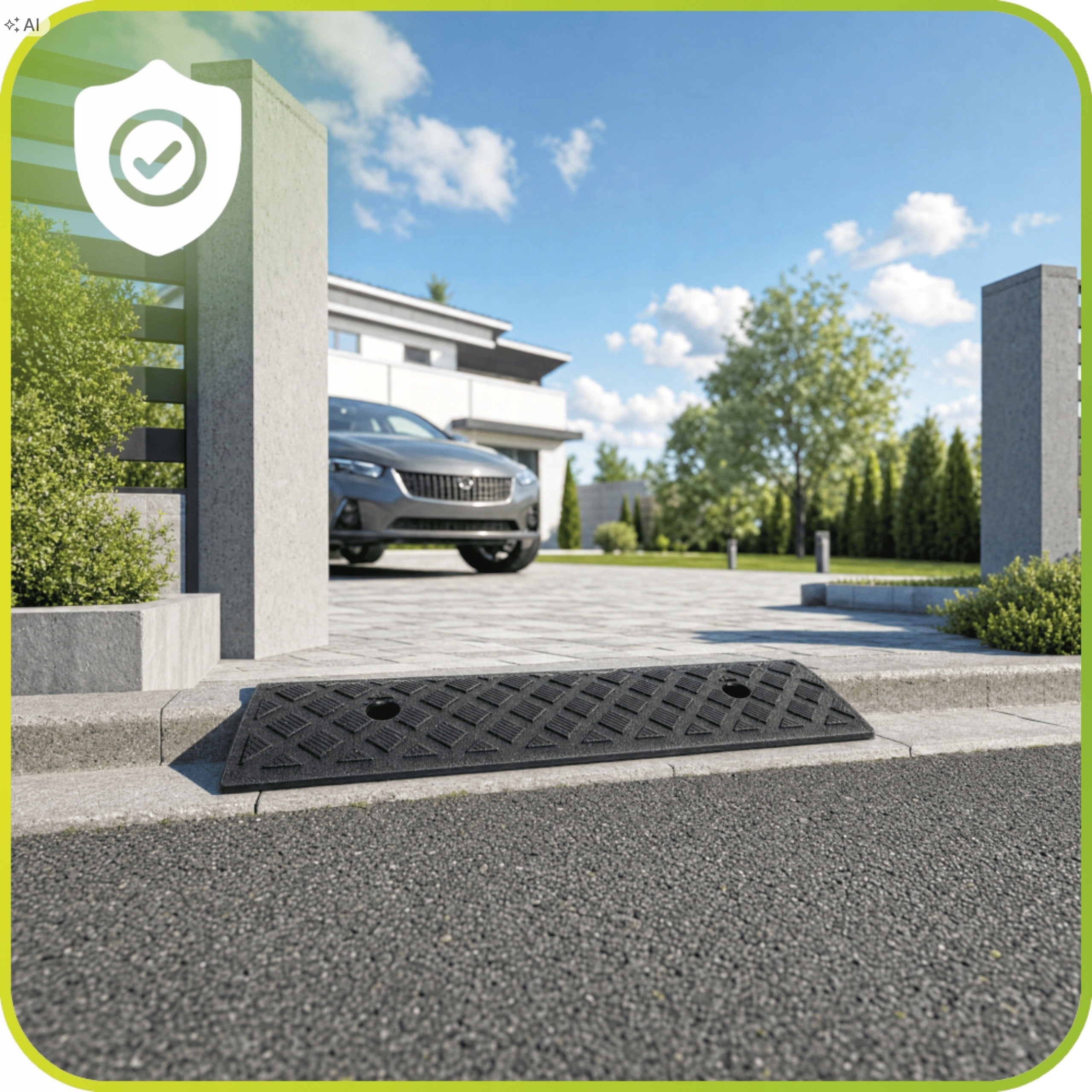 GARAGE INRUN THRESHOLD DOOR DRIVEWAY TO TROLLEY BLACK 50x13x3cm Brand no brand