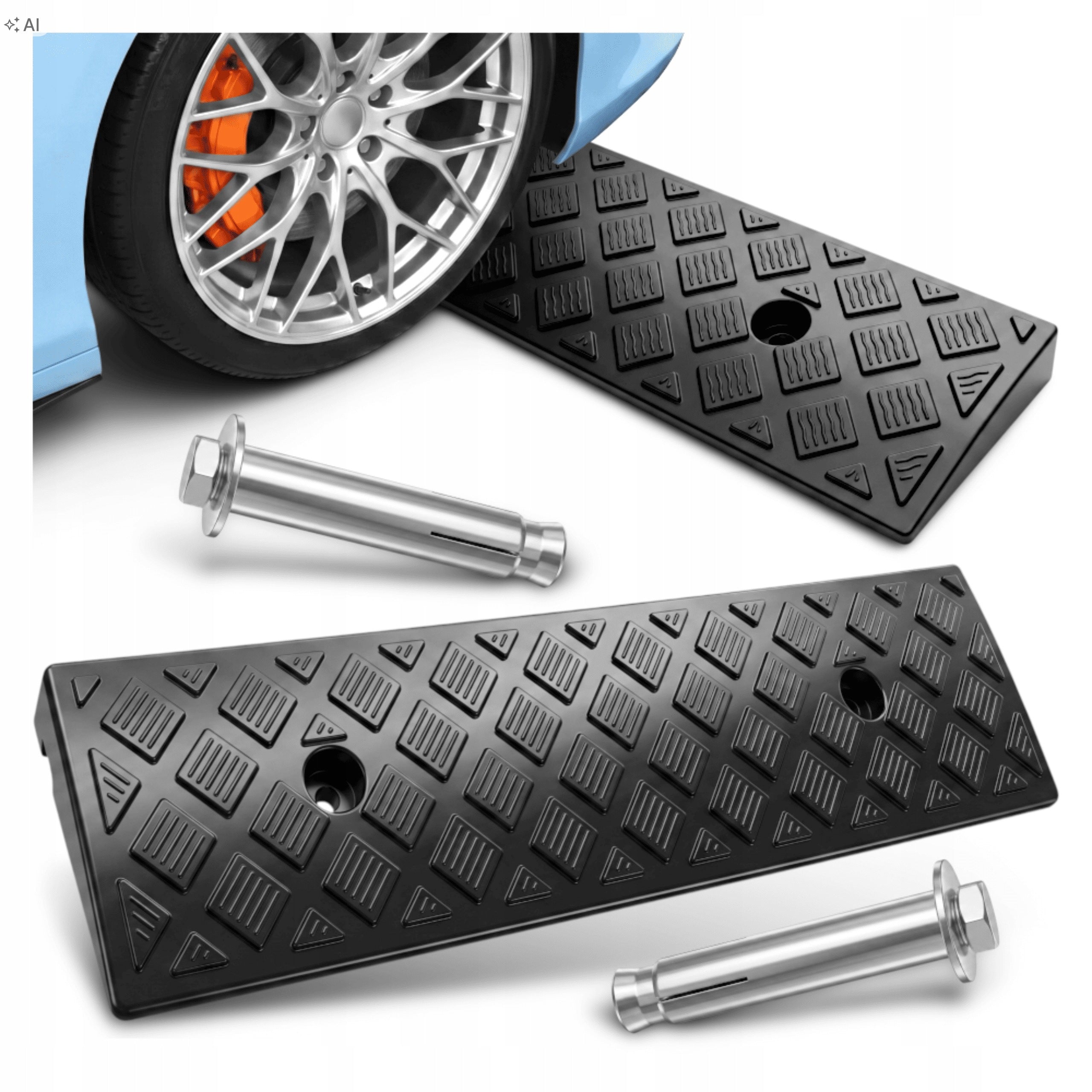 GARAGE INRUN THRESHOLD DOOR DRIVEWAY TO TROLLEY BLACK 50x13x3cm