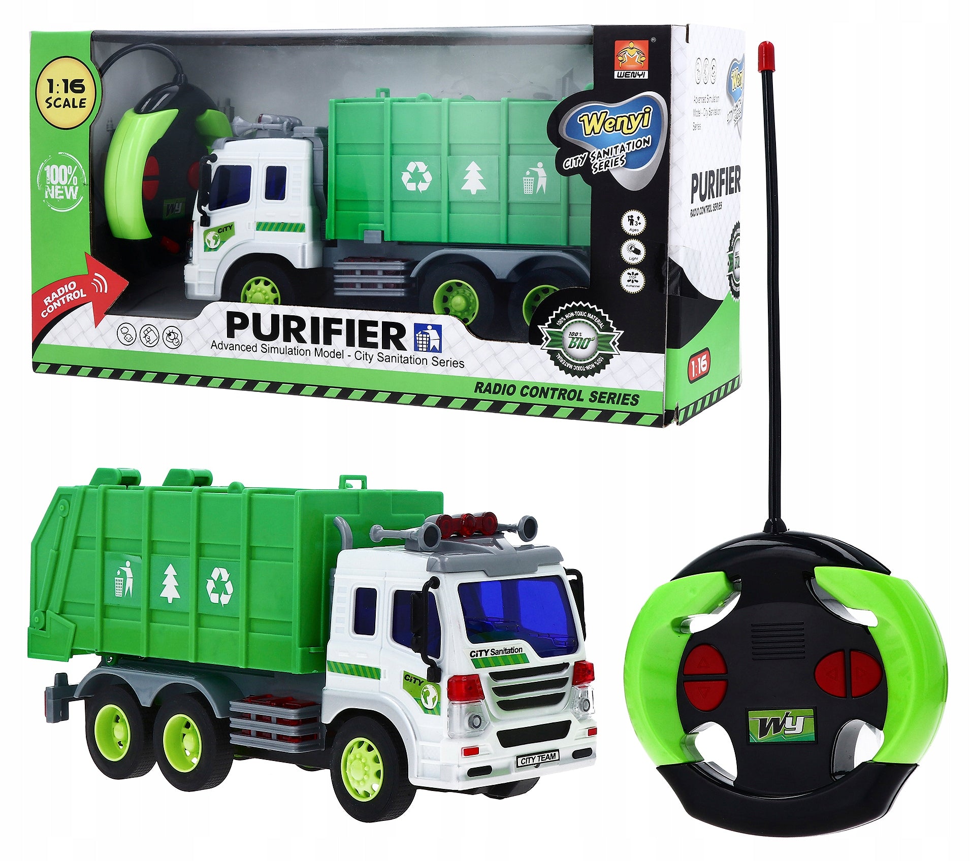 GARBAGE TRUCK LARGE CAR REMOTE CONTROLLED REMOTE CONTROL R/C WAGON GARBAGE TRUCK GIFT EAN (GTIN) 5905476102942