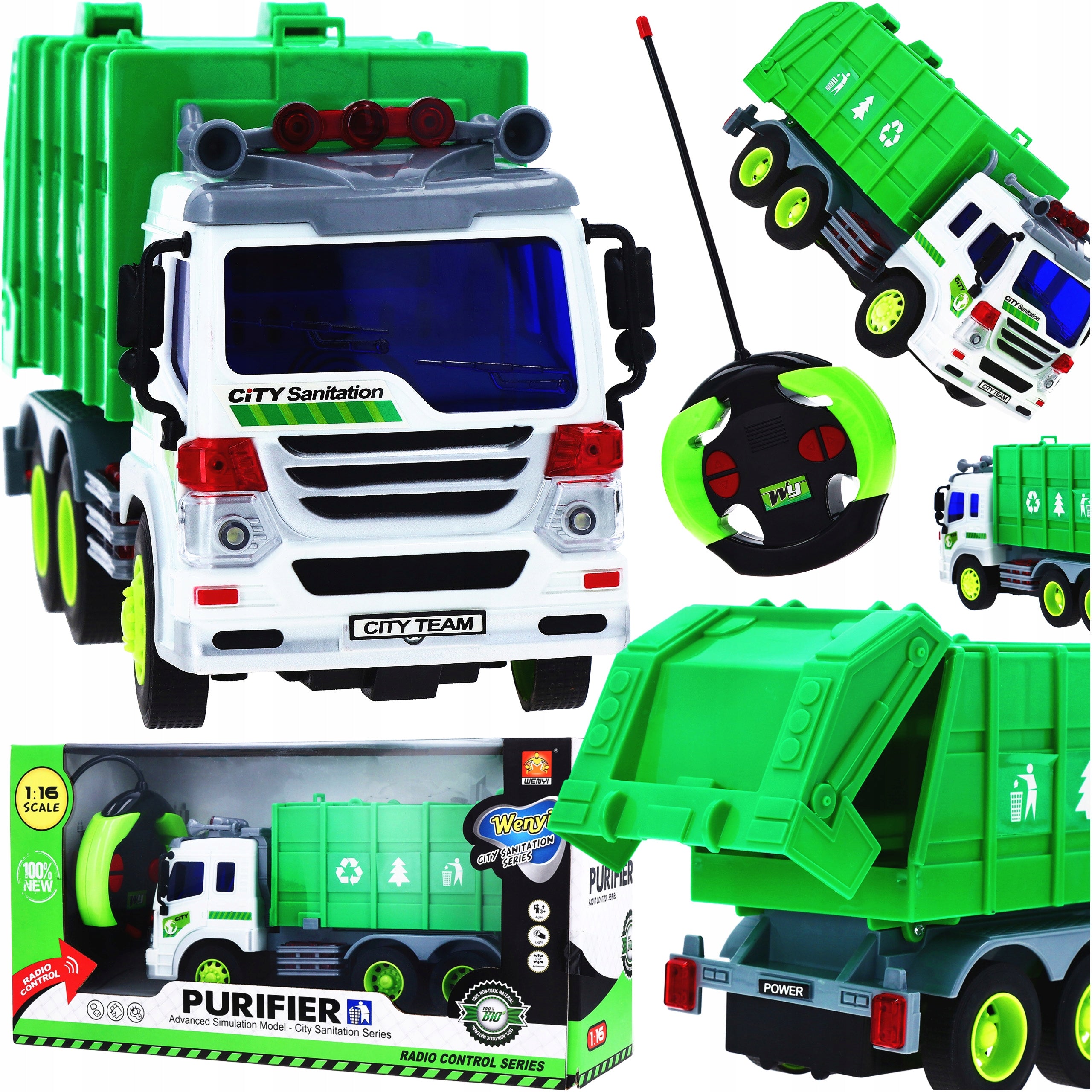 GARBAGE TRUCK LARGE CAR REMOTE CONTROLLED REMOTE CONTROL R/C WAGON GARBAGE TRUCK GIFT