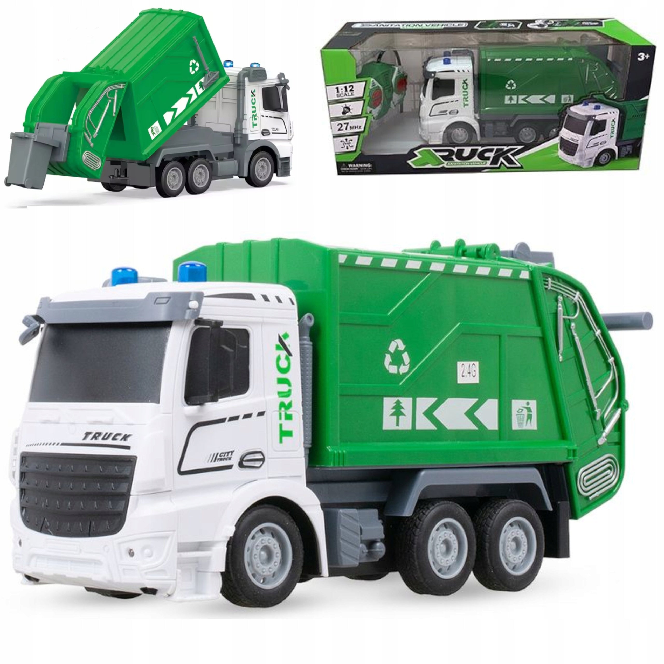 GARBAGE TRUCK REMOTE CONTROLLED BATTERY CHARGER Packaging status original
