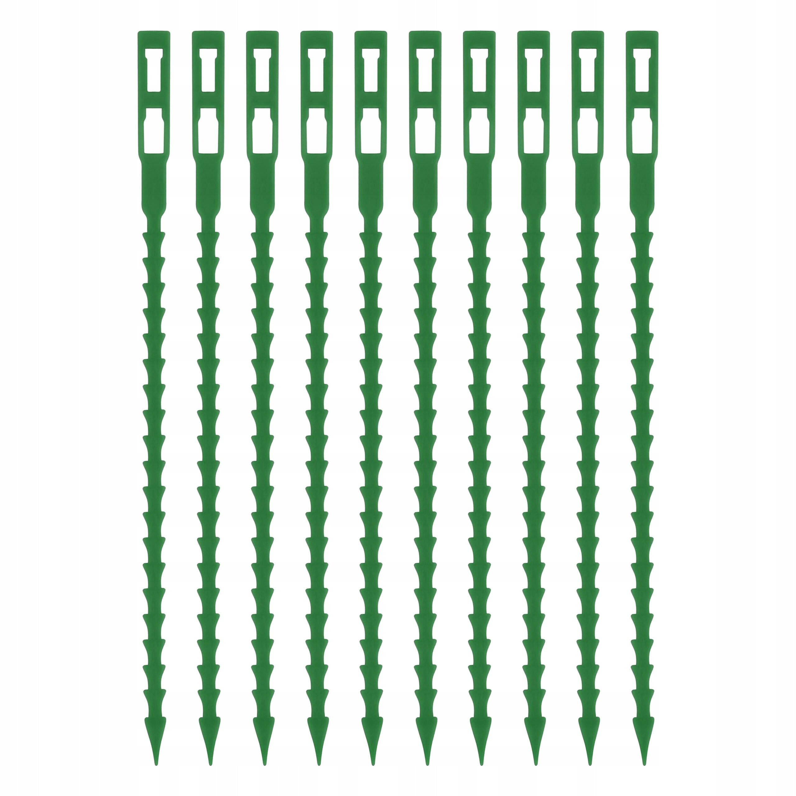 GARDEN BANDS FOR FASTENING PLANTS BRANCHES OF FLOWERS GREEN ADJUSTABLE 100PCS Dominant material plastic