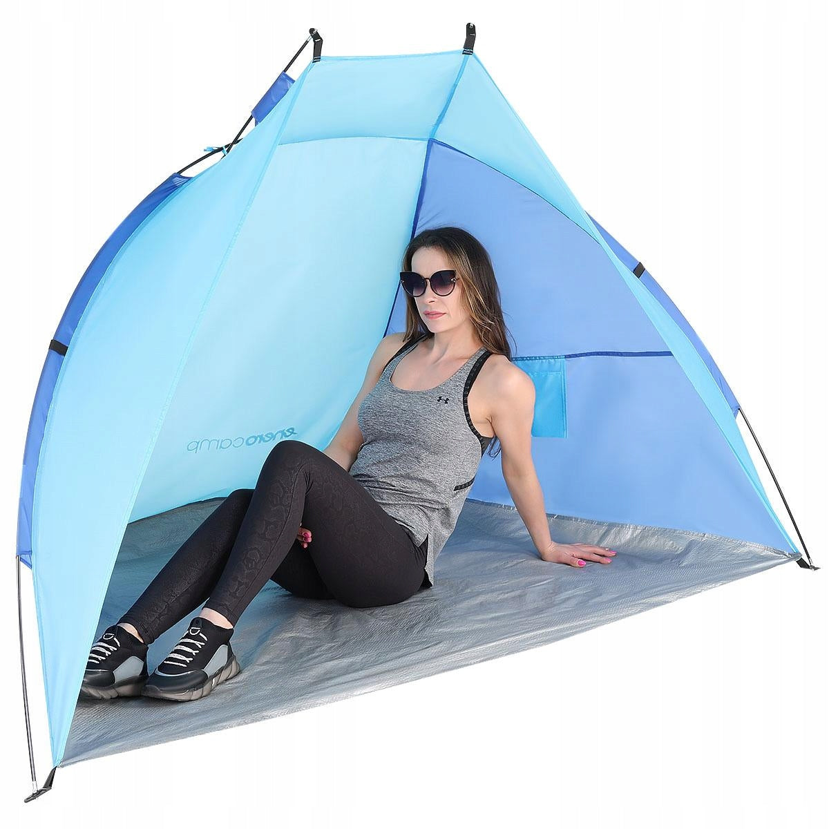 GARDEN BEACH TENT 200x100cm SCREEN FOR BEACH UV COVER ENERO CAMP SUN Waterproofness less than 1500 mm