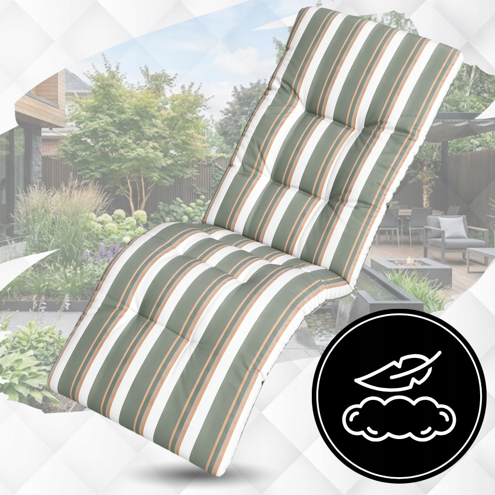 GARDEN CHAIR BEACH CHAIR FOLDING TOURIST ADJUSTMENT THICK CUSHION Brand MatMay
