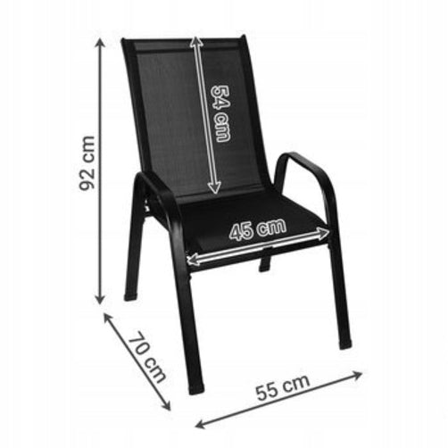 GARDEN CHAIRS FOR TERRACE BALCONY GARDEN MODERN METAL CHAIR 4 PACK Main material metal