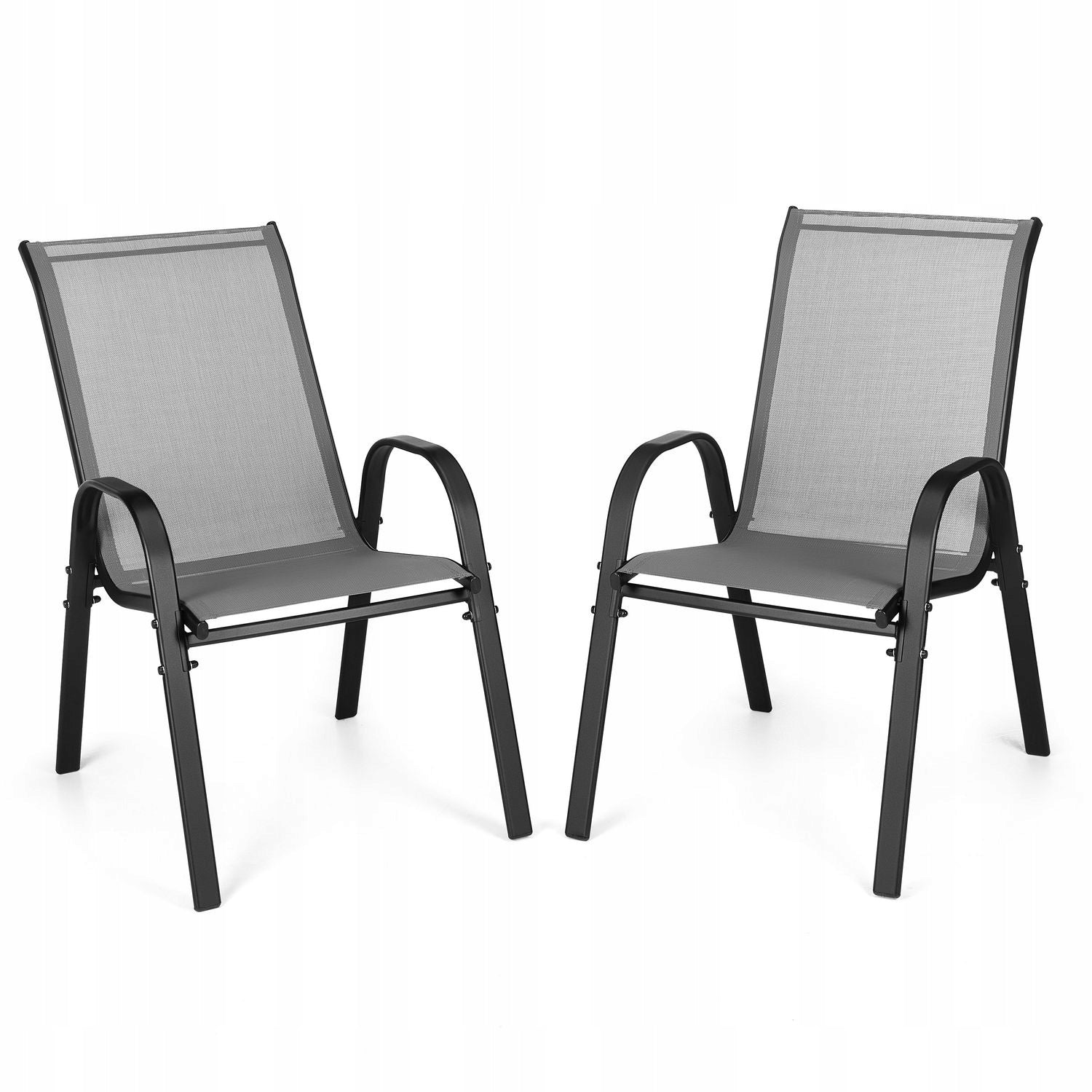 GARDEN CHAIRS METAL SET OF TWO CHAIRS FOR BALCONY TERRACE LUVERNO Main material steel
