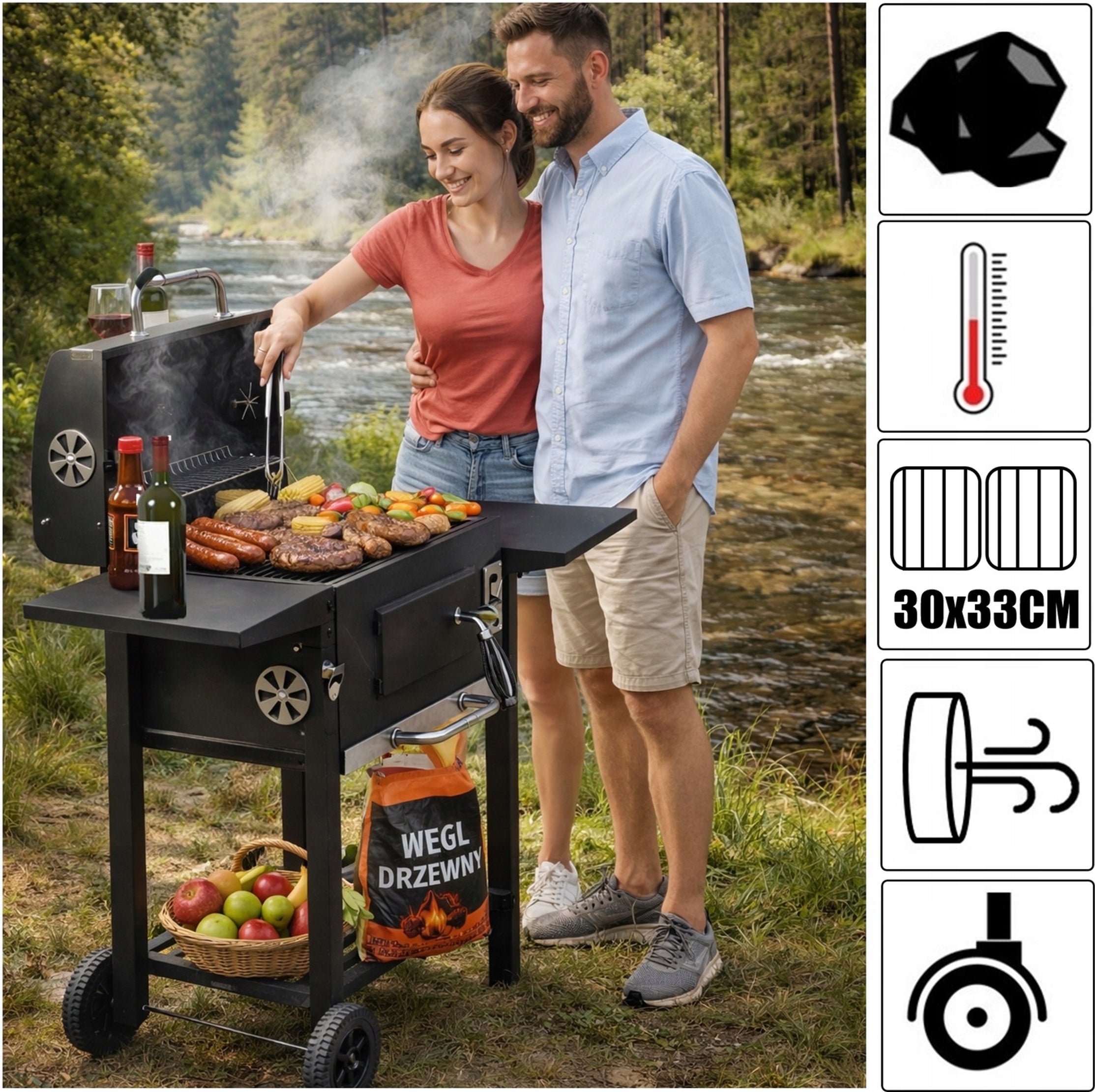 GARDEN CHARCOAL GRILL BBQ COVER ASHTRAY ADJUSTMENT + COVER XXL Manufacturer code ZLN3584