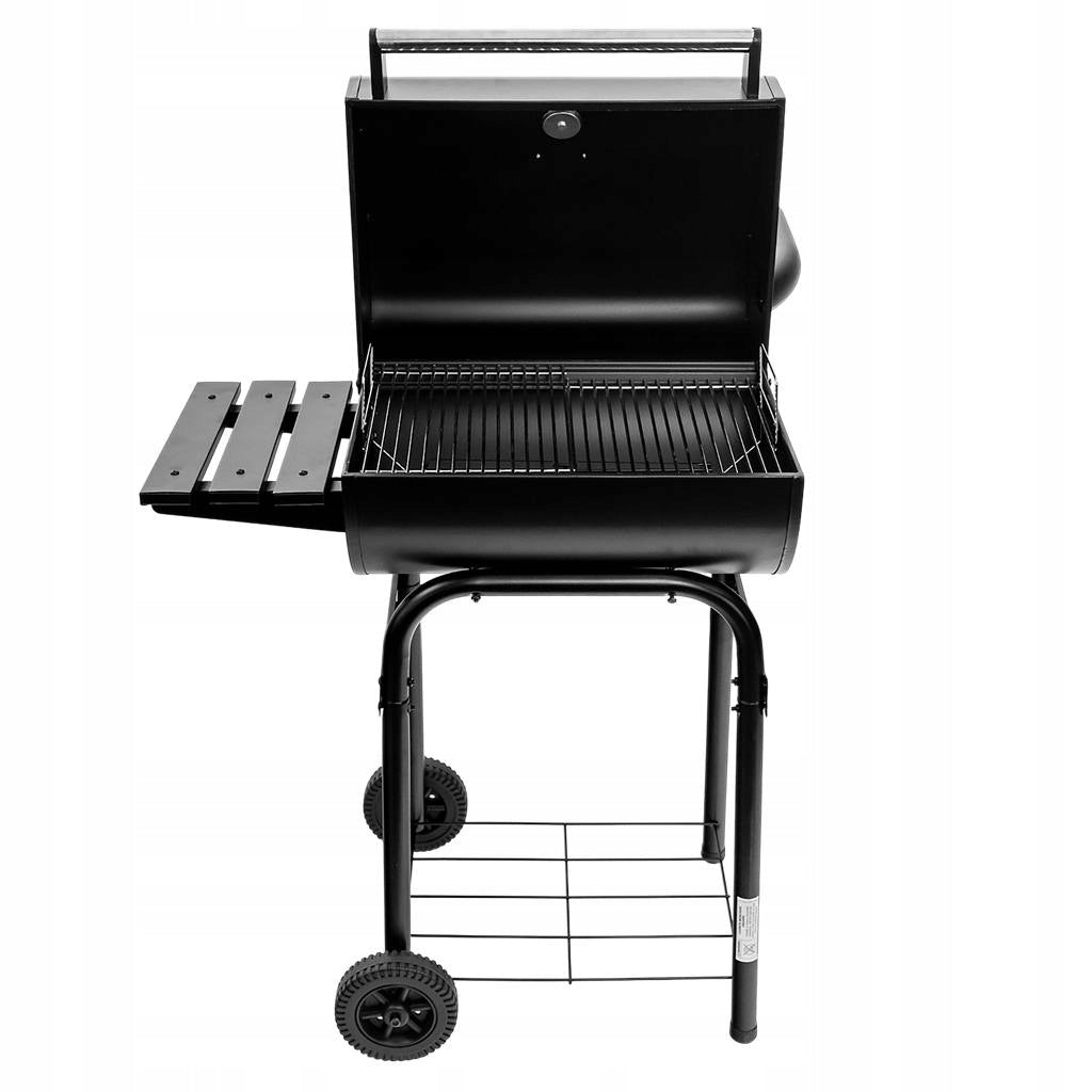 GARDEN CHARCOAL GRILL LARGE Barrel with CHIMNEY Cover THERMOMETER 2 GRATES Manufacturer code MTP006270