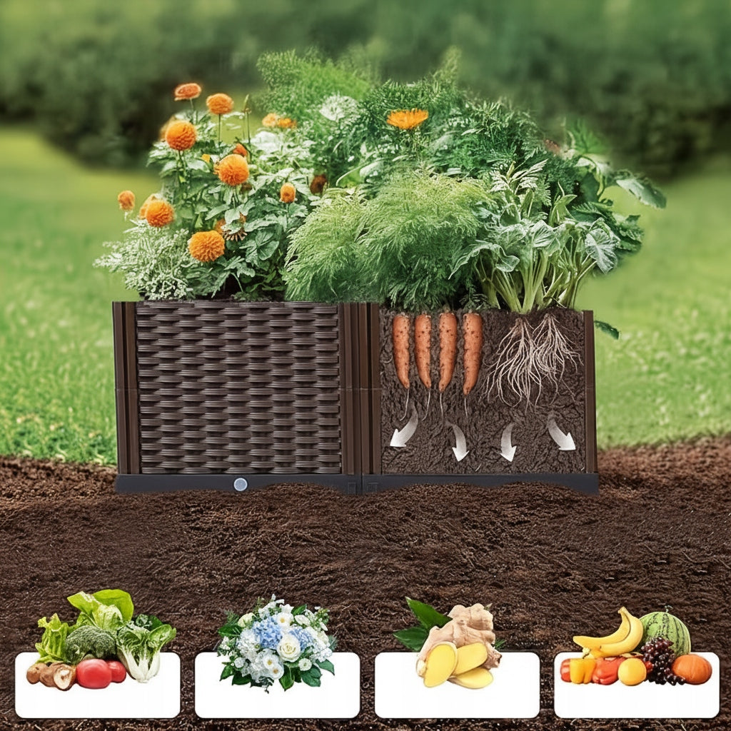 GARDEN CHEST VEGETABLE GARDEN BED HERBARIUM GROWING VEGETABLES FLOWERS DURABLE Packaging status original